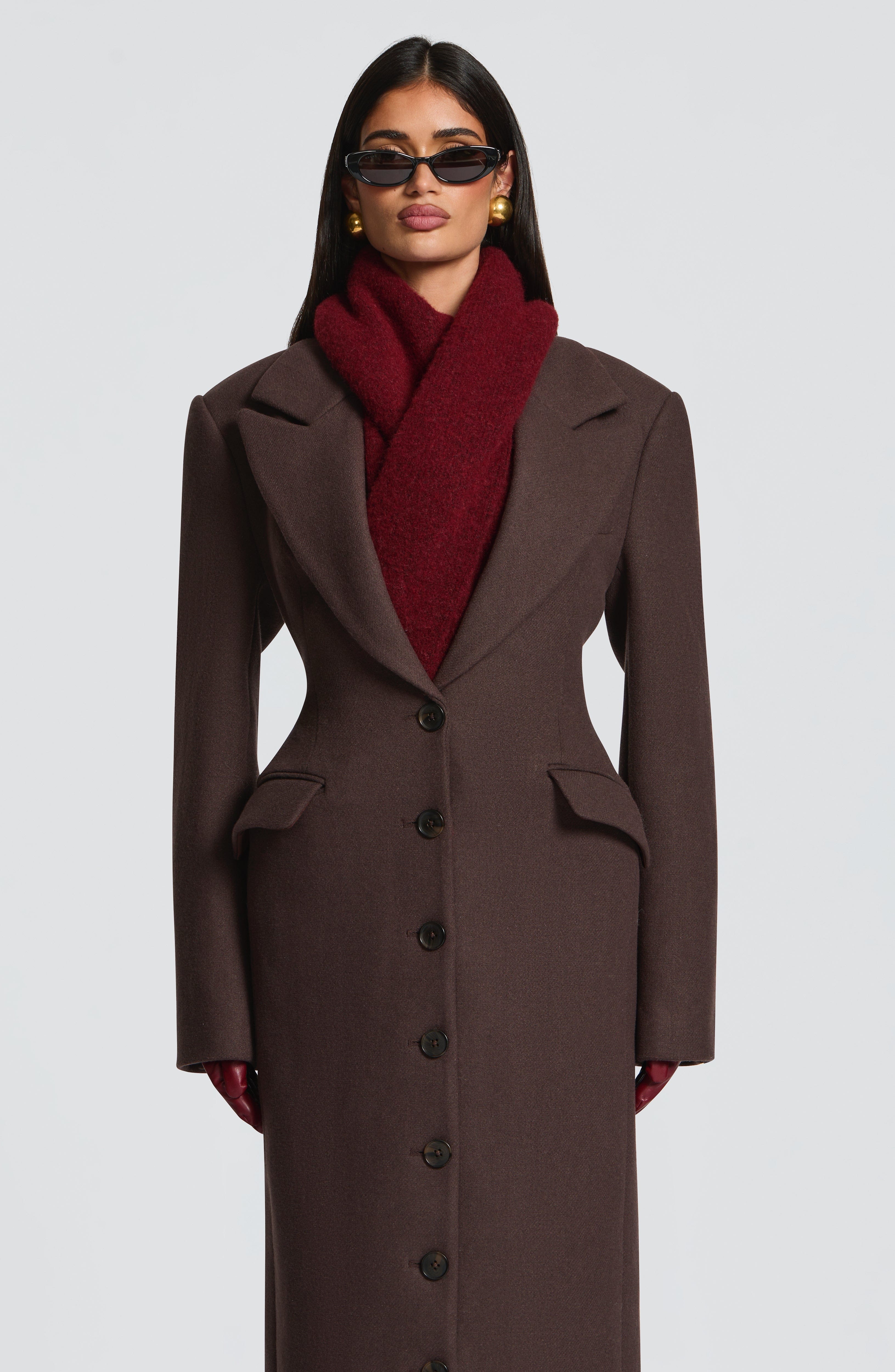 Jeanie Scarf - Burgundy - Napalia