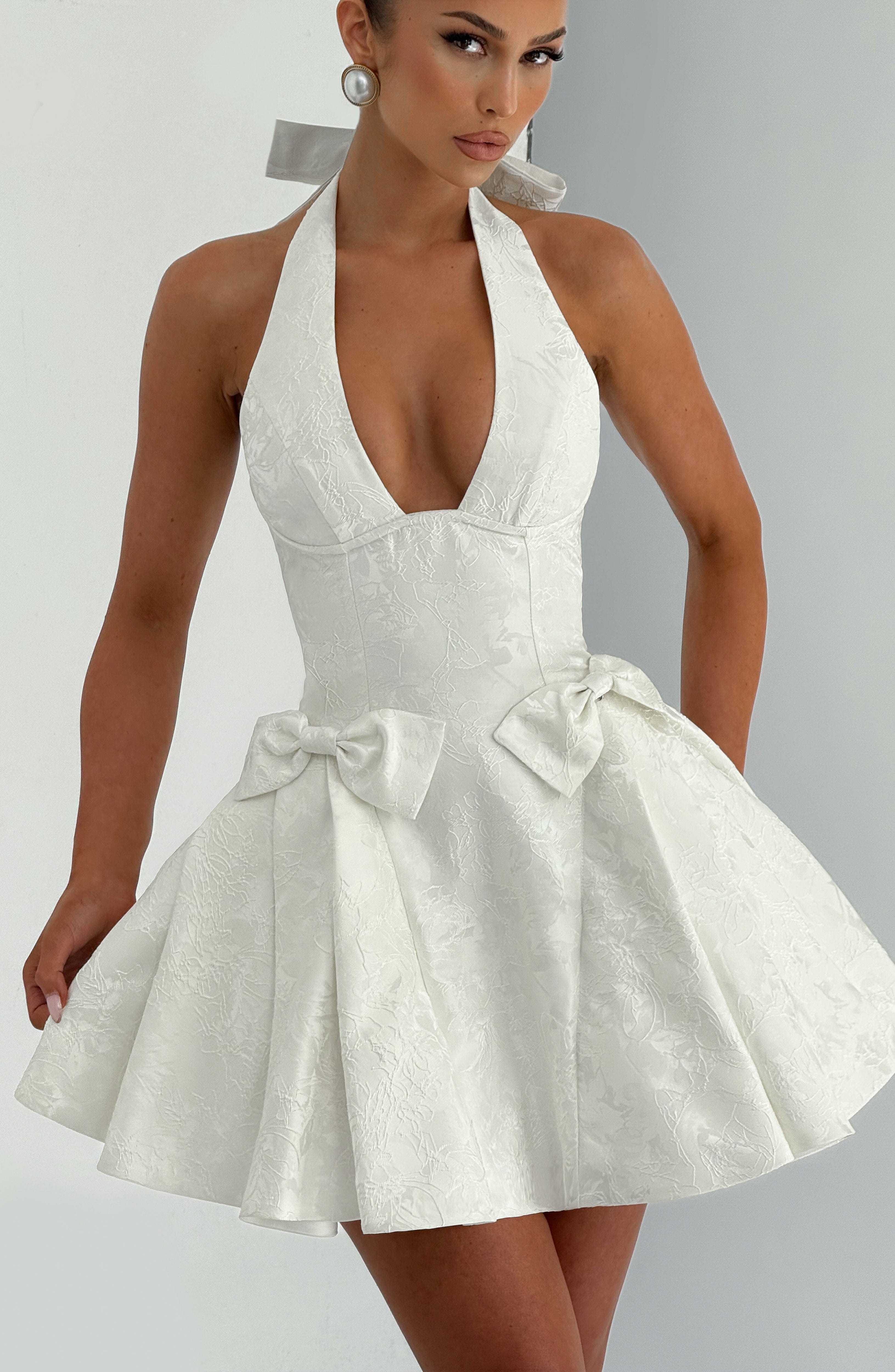 Jocelyn Mini Dress - Ivory - Napalia