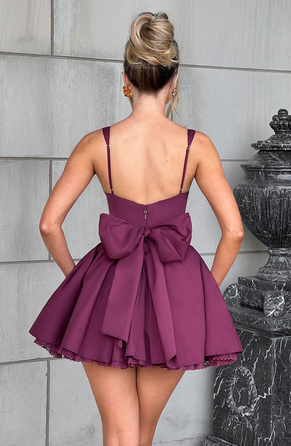 Josie Mini Dress - Cherry Lacquer - Napalia