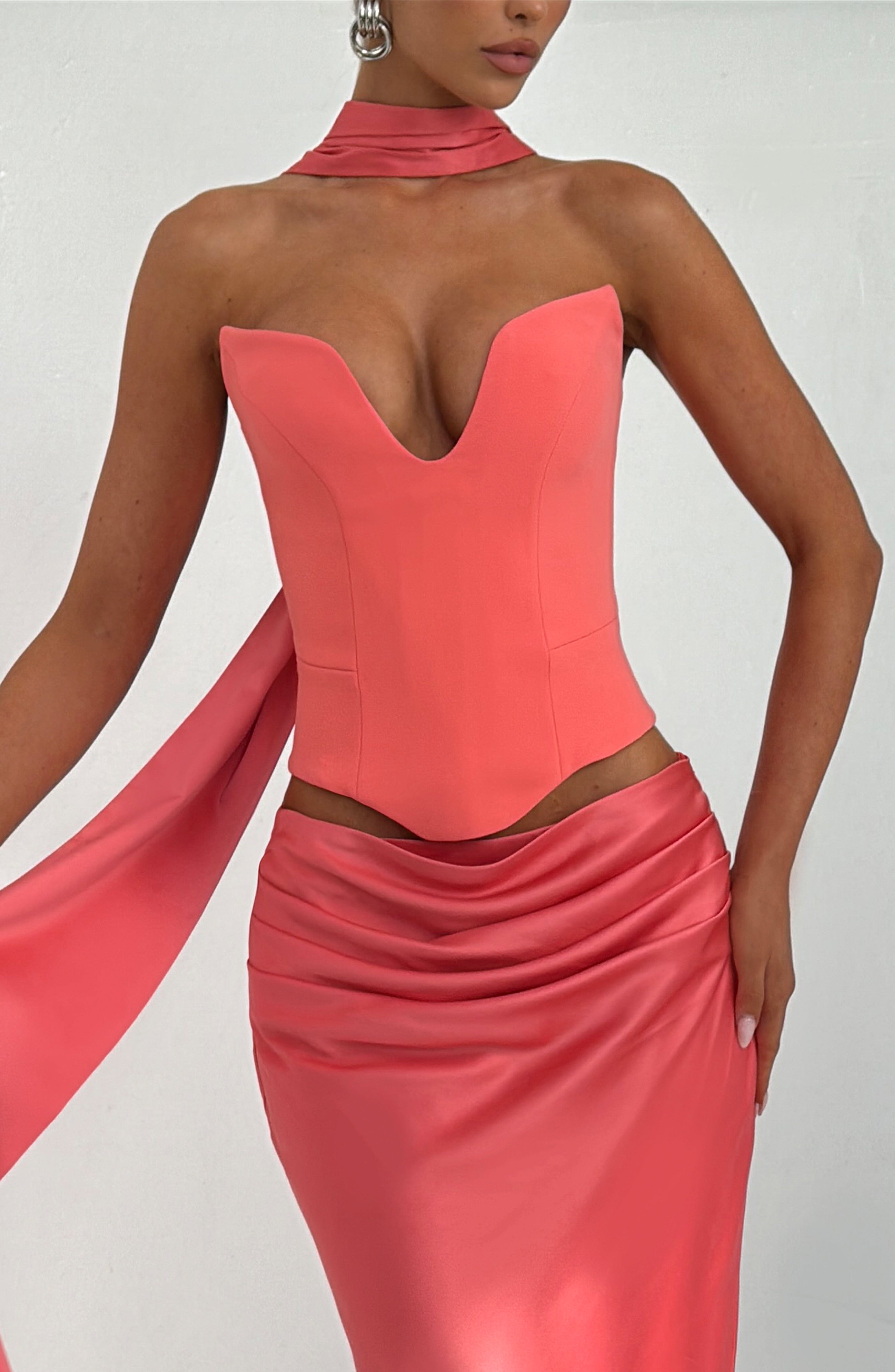 Kamiyah Corset - Coral Pink - Napalia