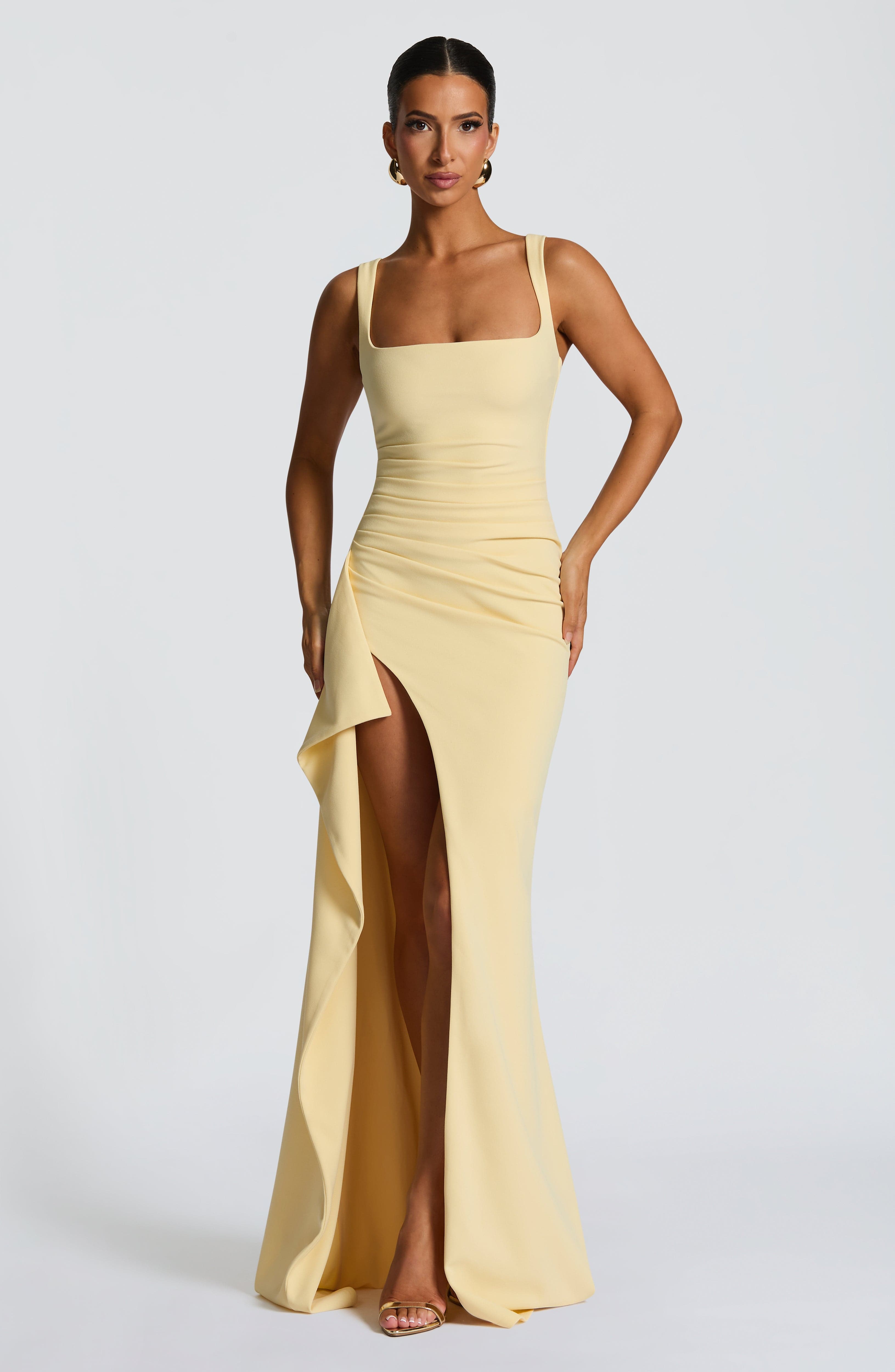 Katana Maxi Dress - Lemon - Napalia