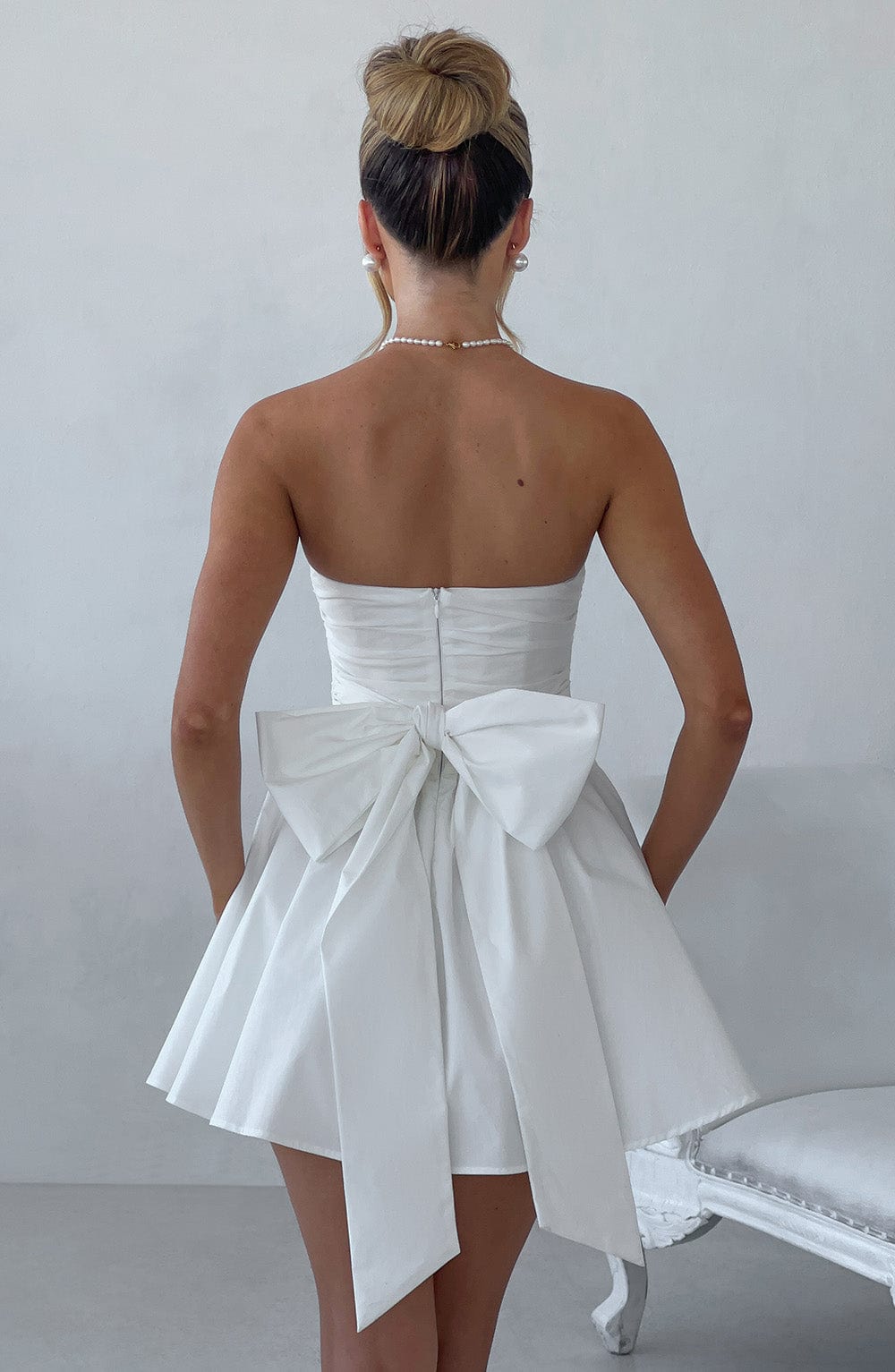 Katrina Mini Dress - Ivory - Napalia