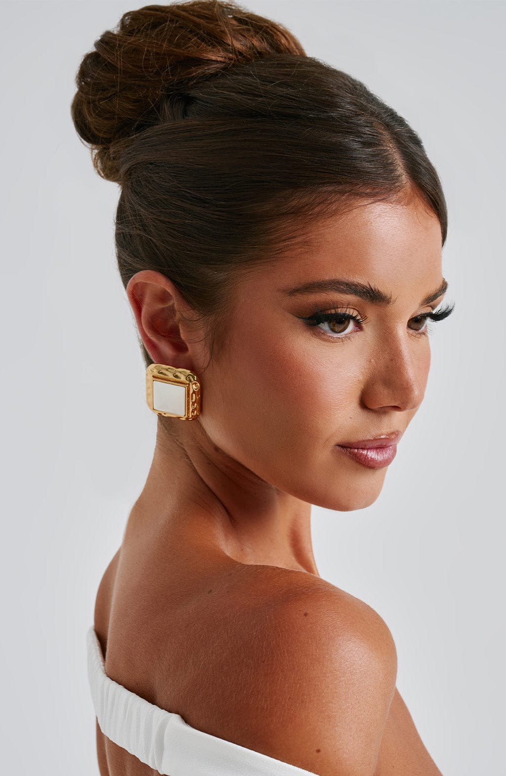 Kennedy Earrings - Ivory/Gold - Napalia