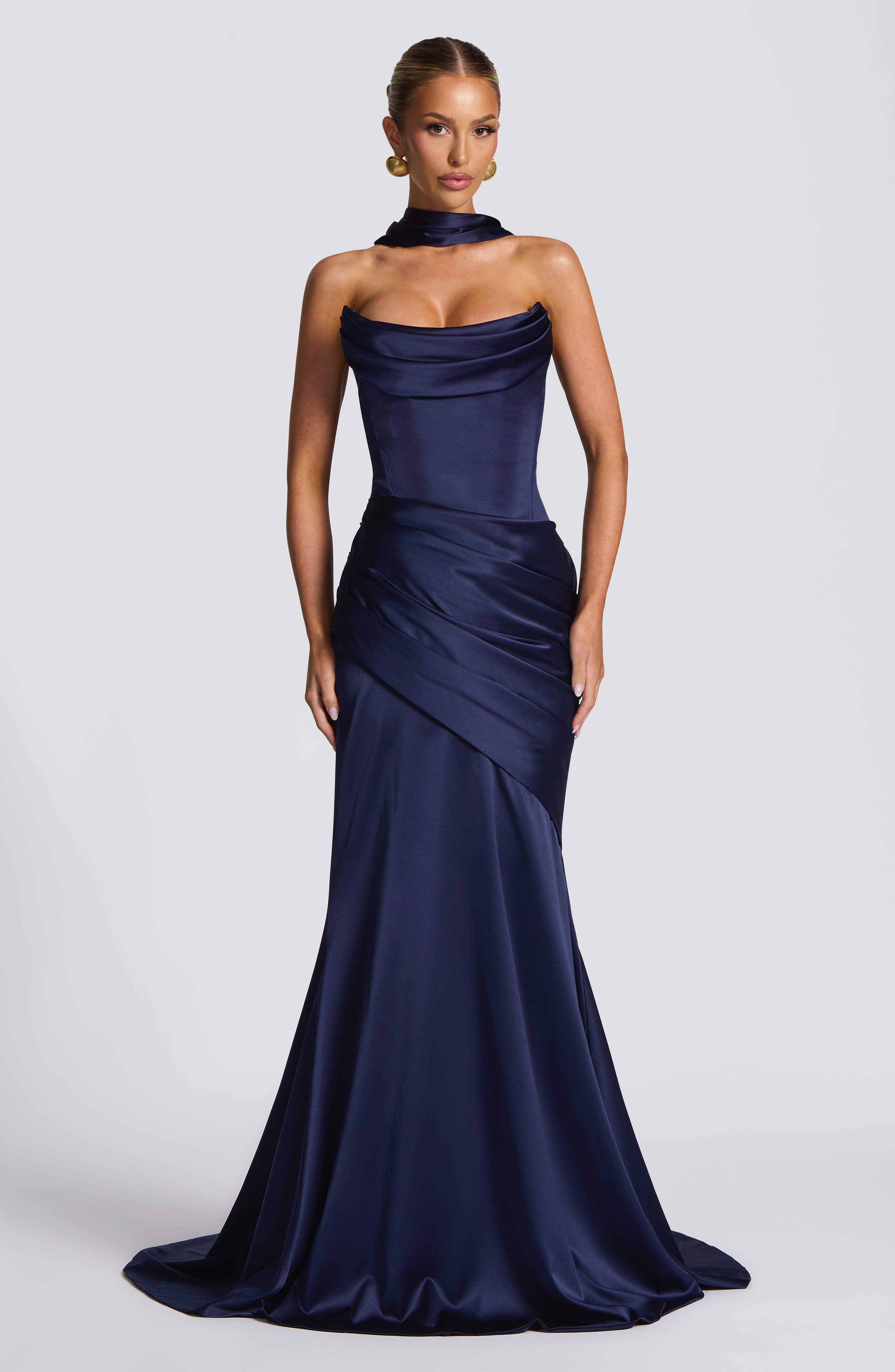 Kensington Maxi Dress - Navy - Napalia