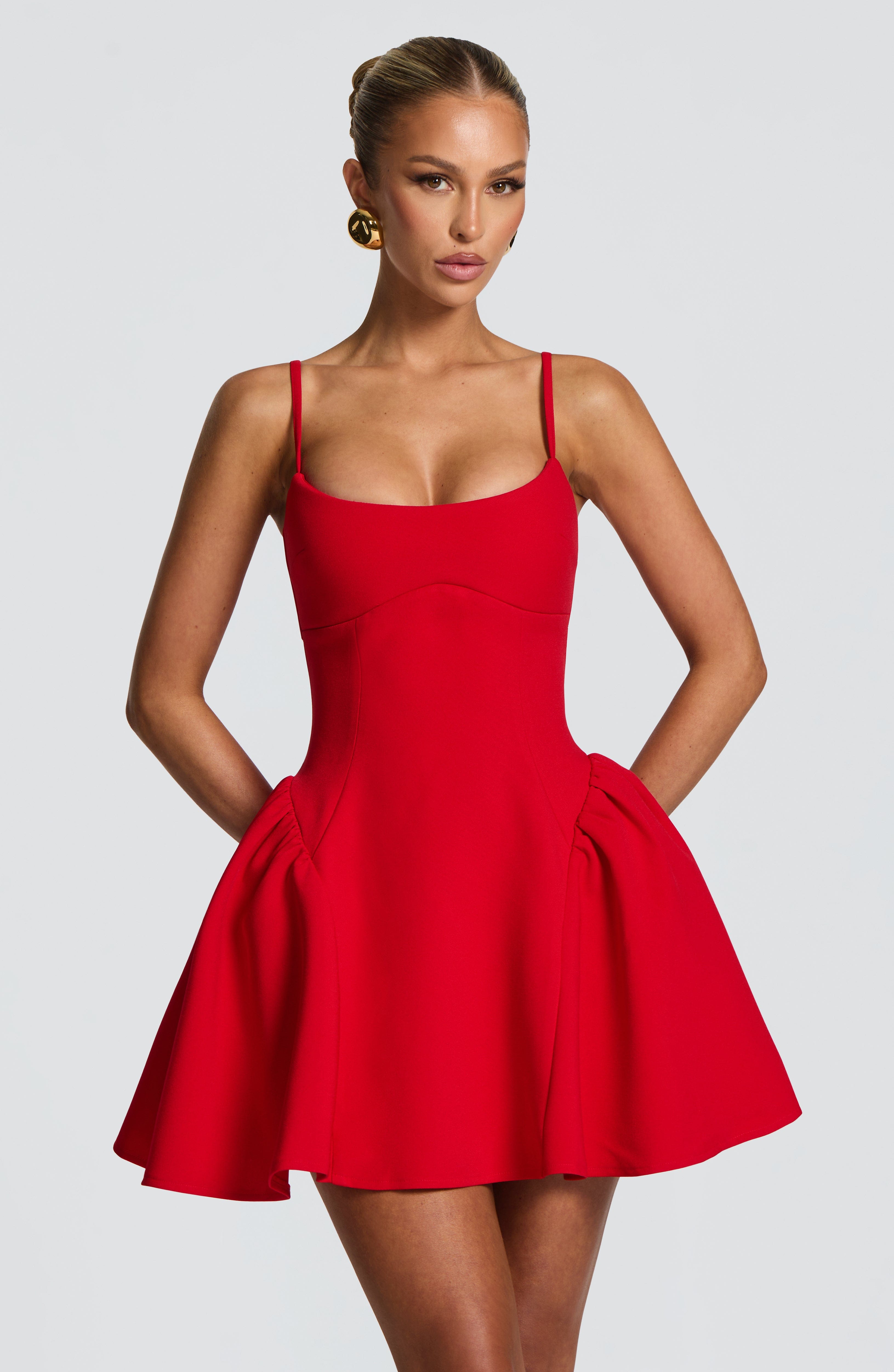 Kiah Mini Dress - Red - Napalia