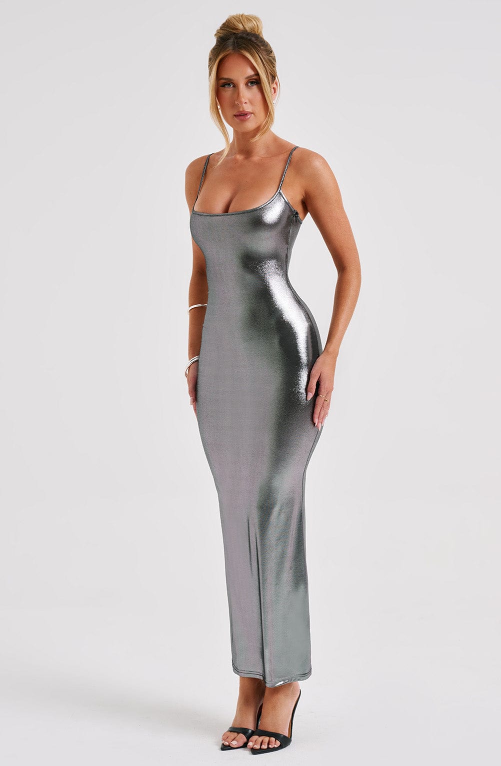 Kyranni Maxi Dress - Gunmetal - Napalia