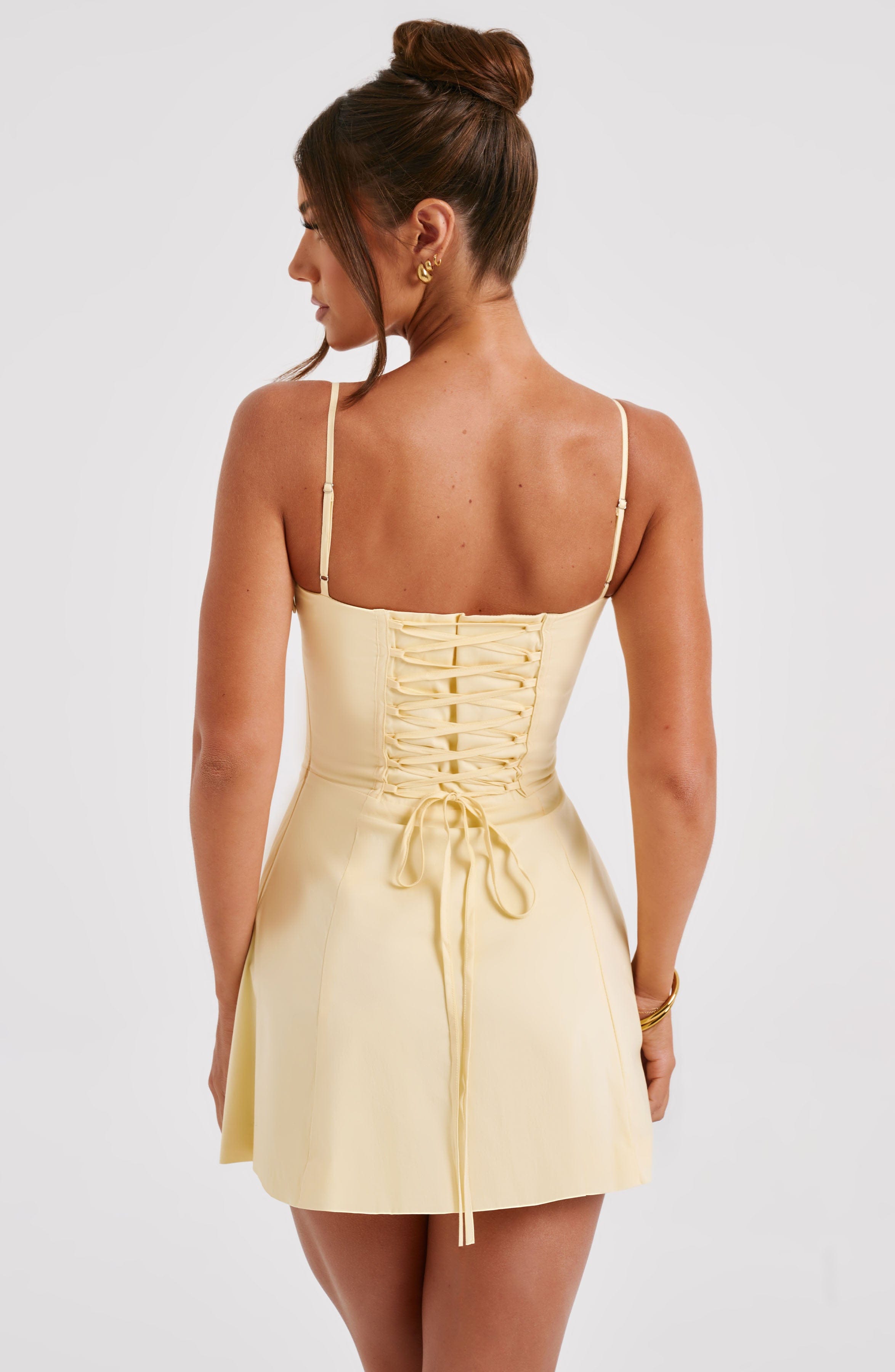 Lacey Mini Dress - Lemon - Napalia