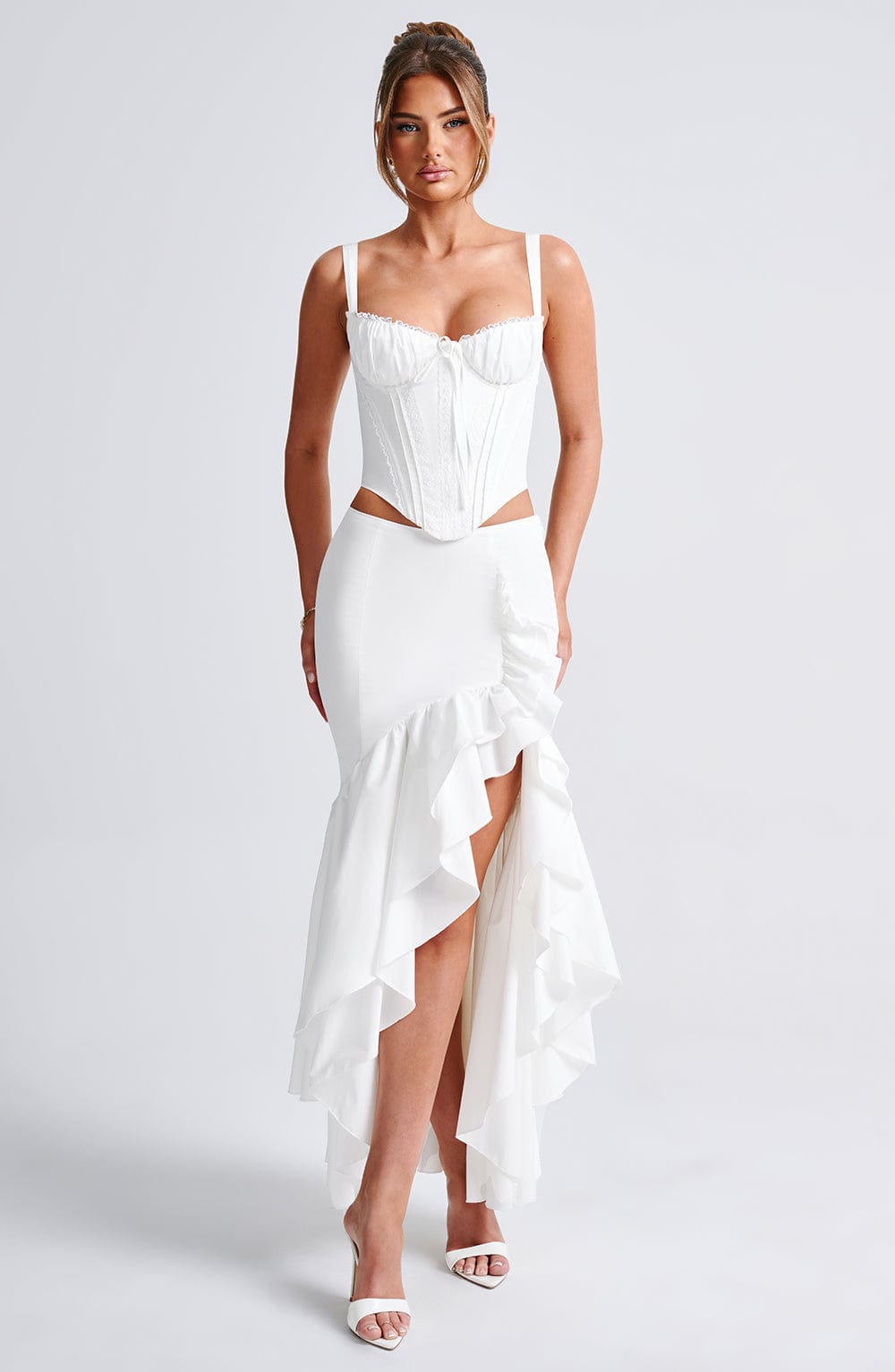 Lavinia Maxi Skirt - Ivory - Napalia