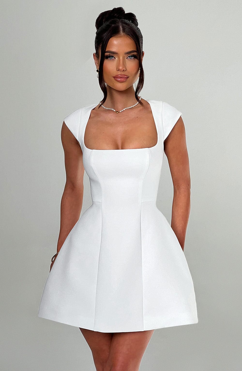 Lena Mini Dress - Ivory - Napalia
