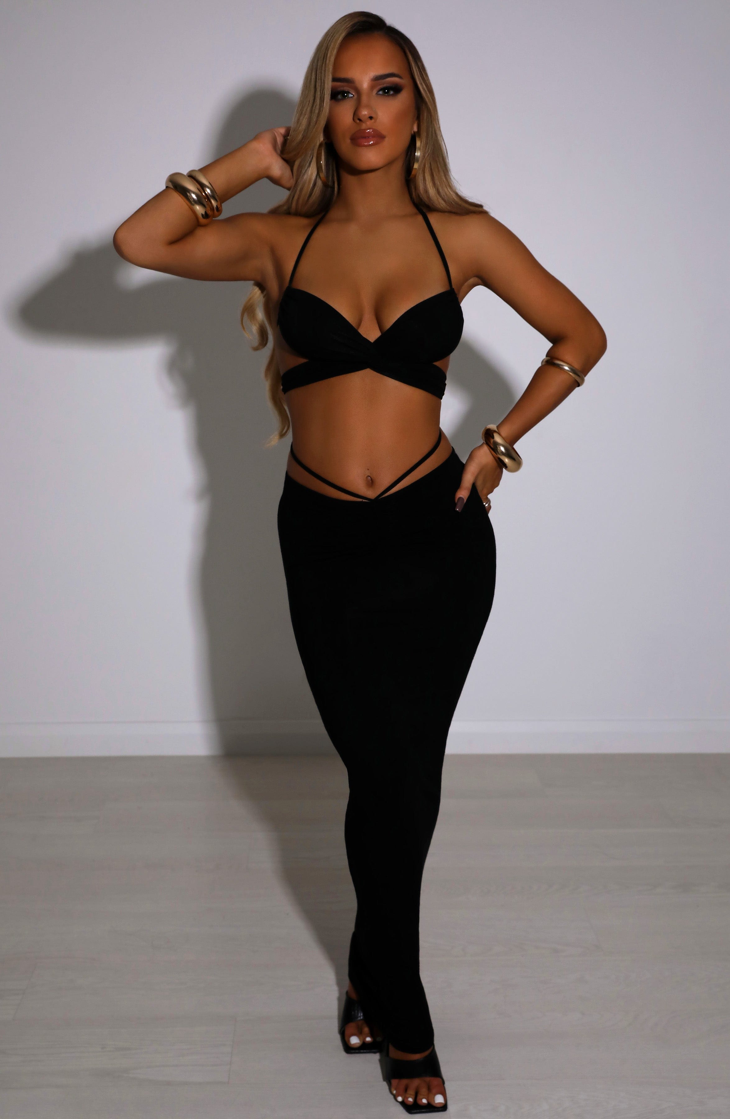 Leticia Maxi Skirt - Black - Napalia