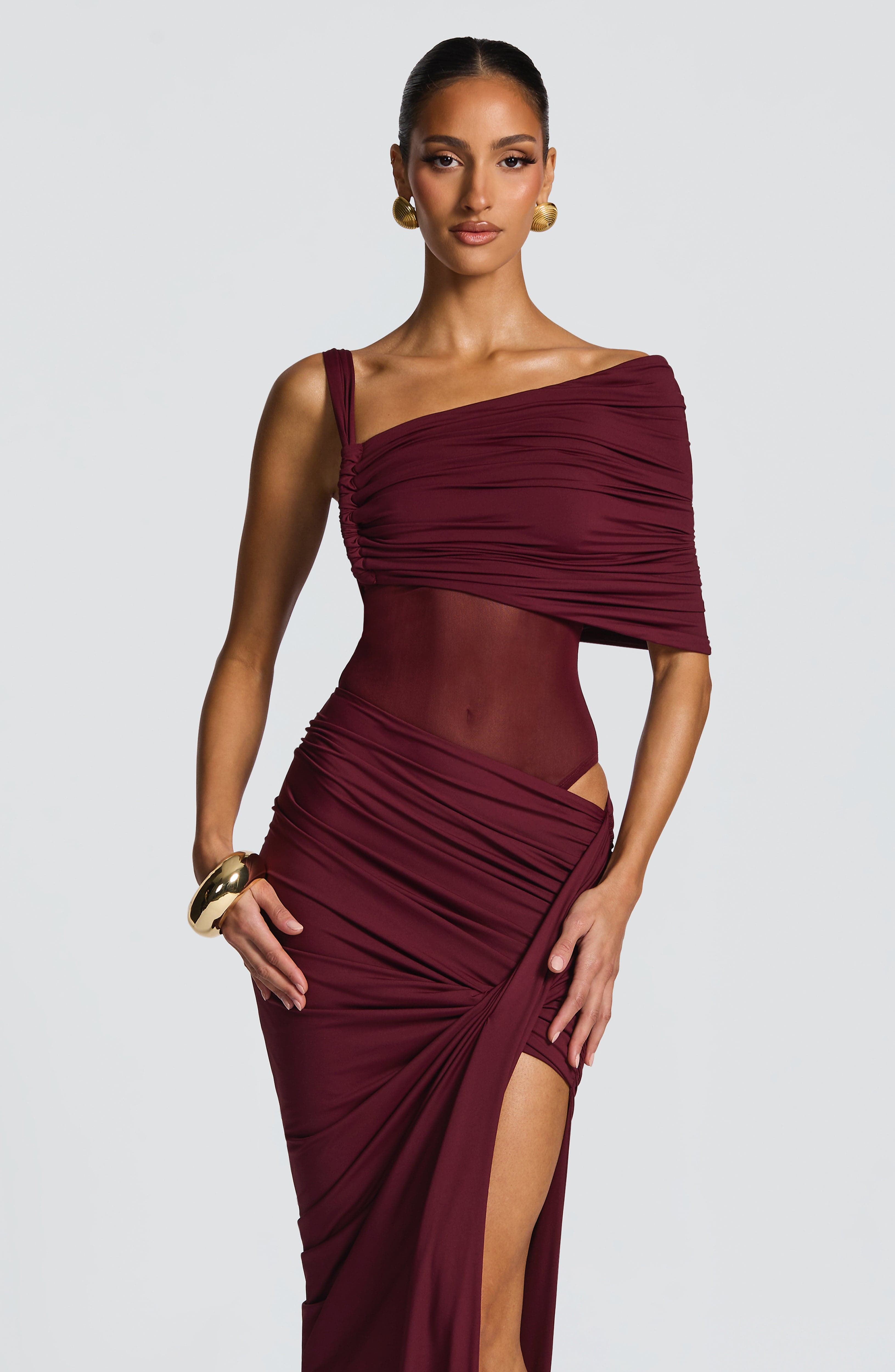 Lisette Bodysuit - Cherry Lacquer - Napalia