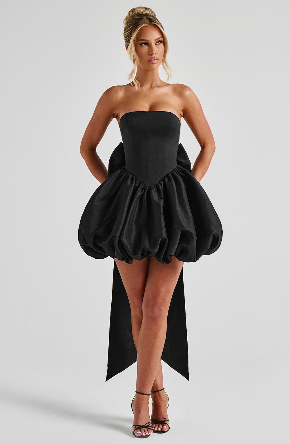 Lotus Mini Dress - Black - Napalia