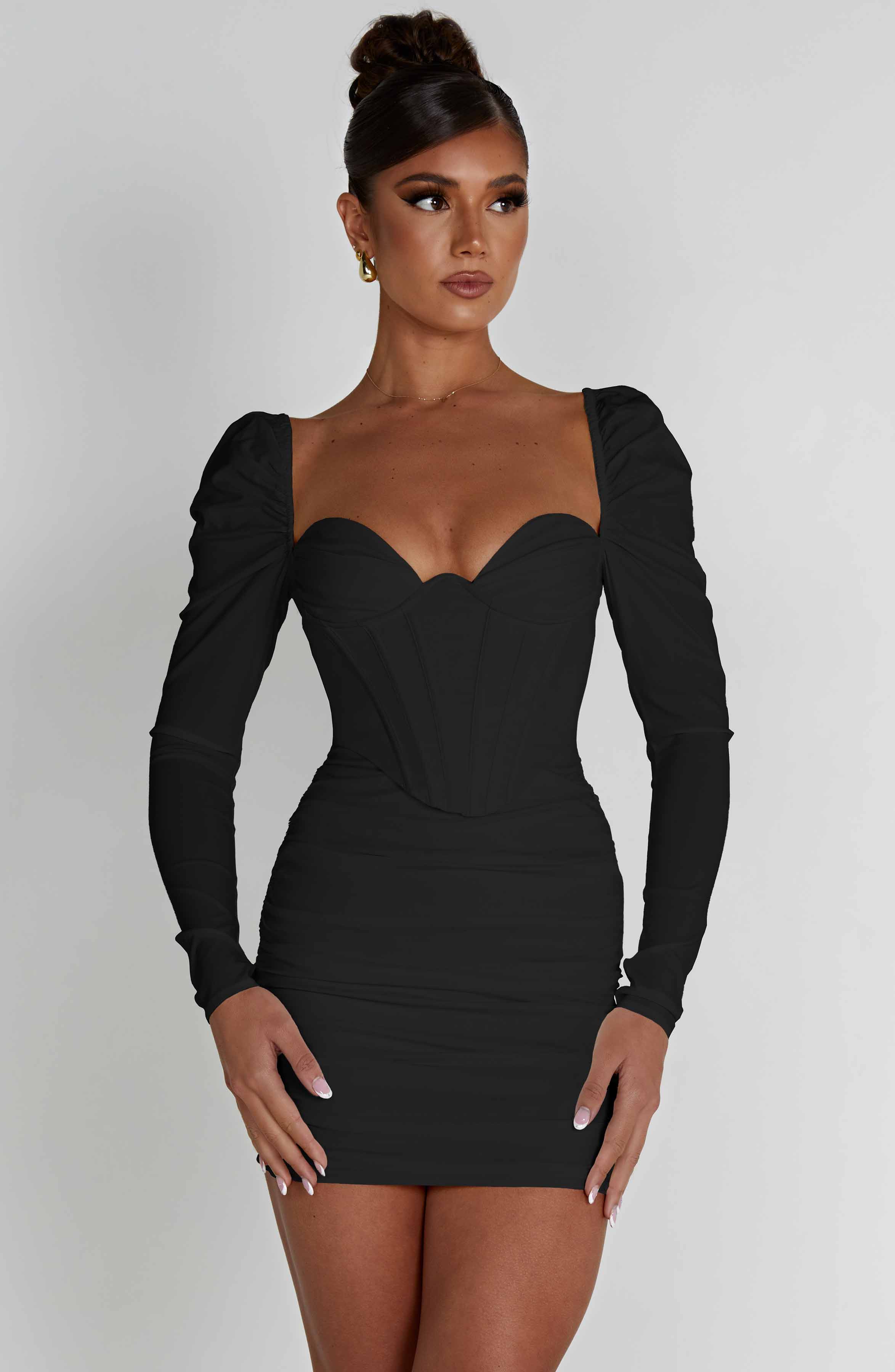 Louise Mini Dress - Black - Napalia