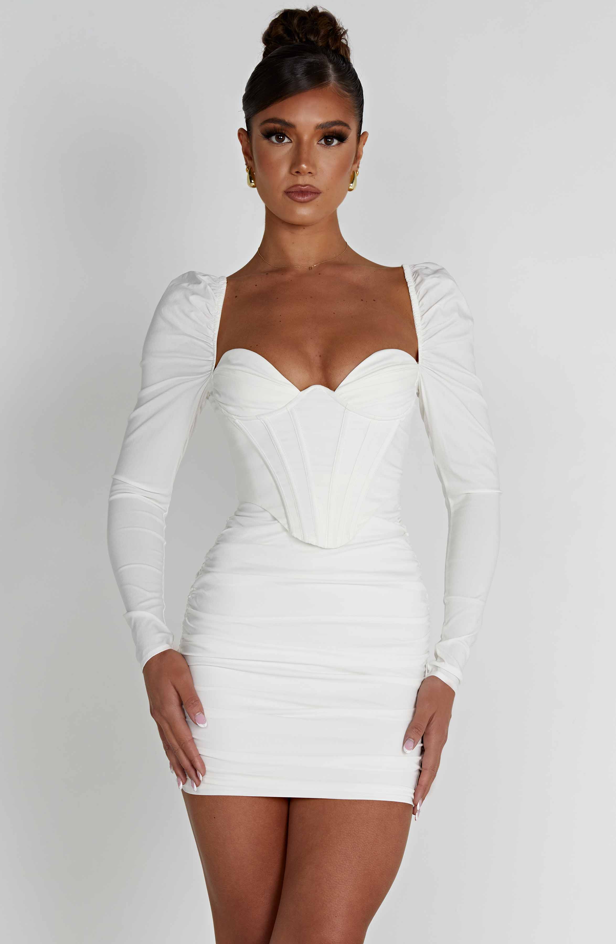 Louise Mini Dress - White - Napalia