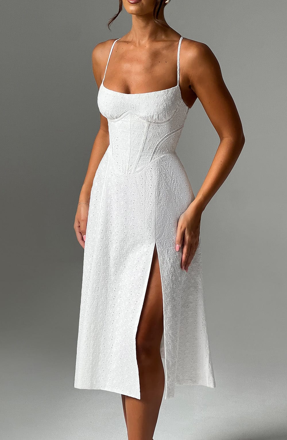 Luanna Midi Dress - Ivory - Napalia