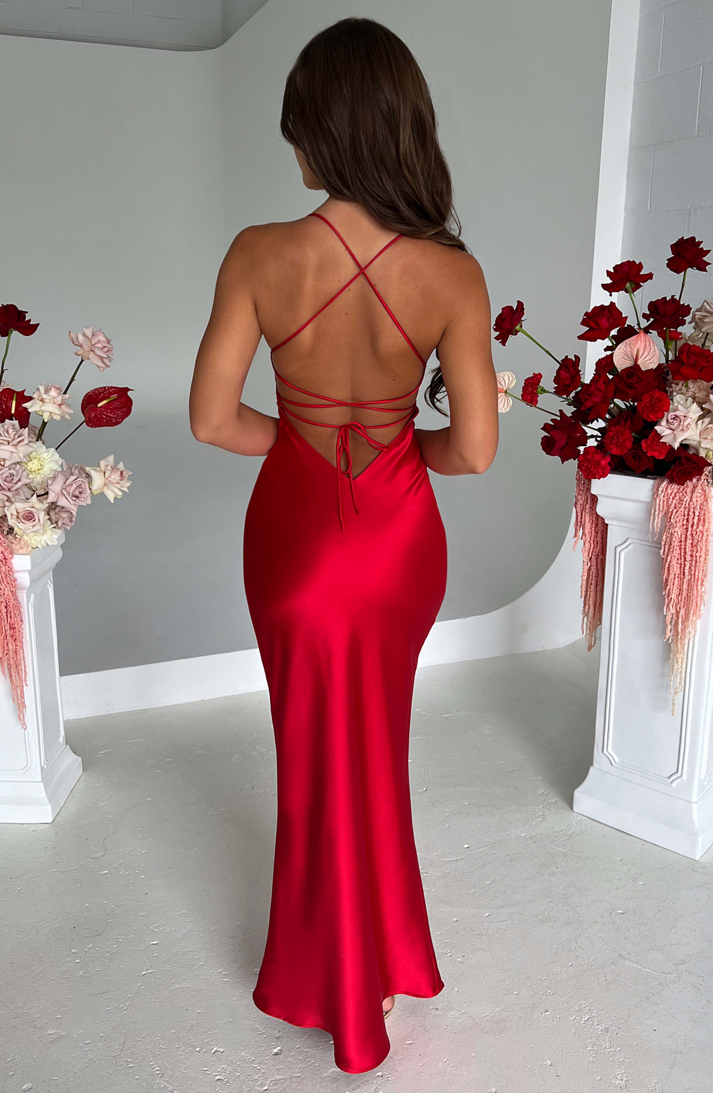 Malika Maxi Dress - Red - Napalia