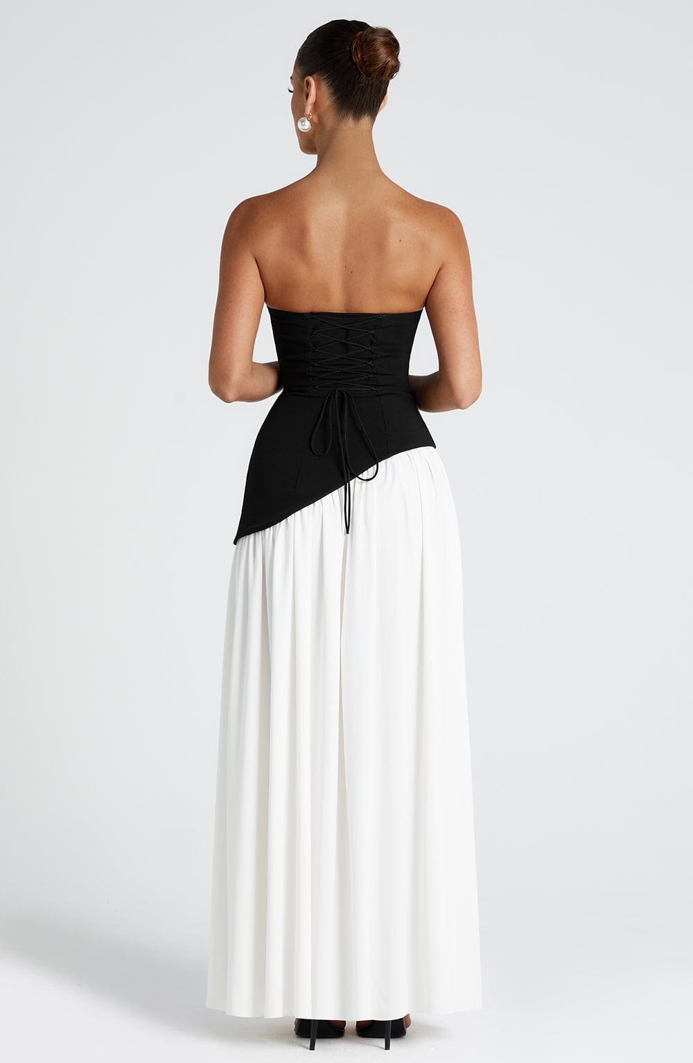 Maliyah Maxi Dress - Black/White - Napalia