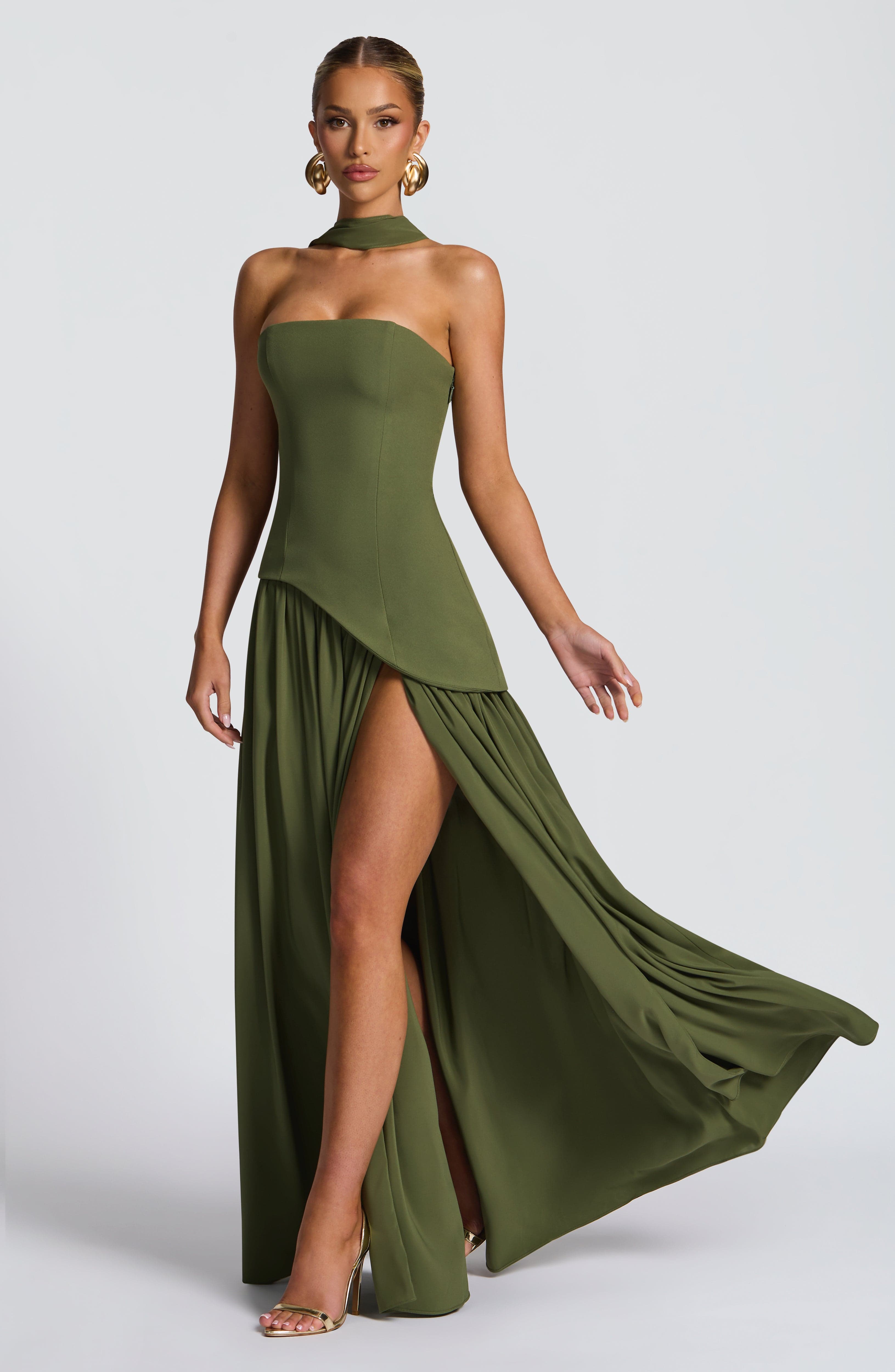 Maliyah Maxi Dress - Khaki - Napalia