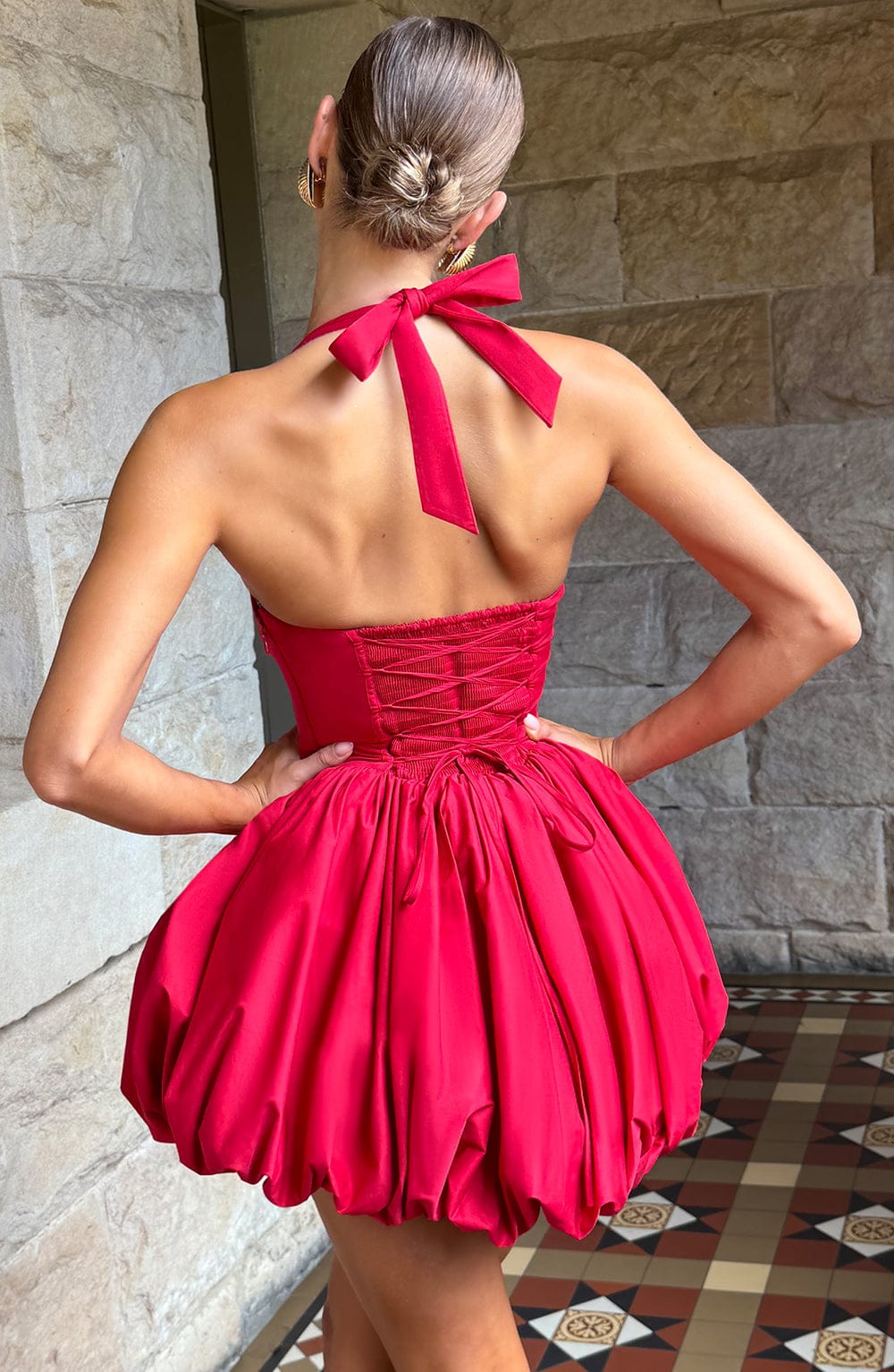 Maricia Mini Dress - Red - Napalia
