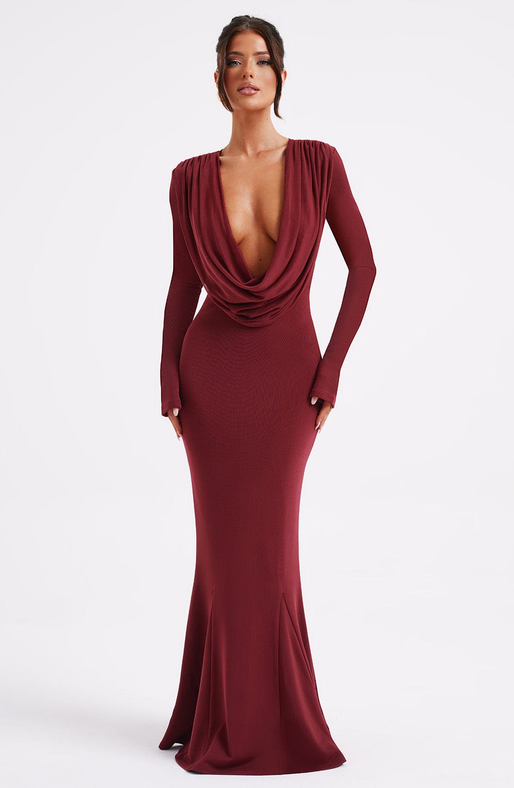 Martina Maxi Dress - Burgundy - Napalia