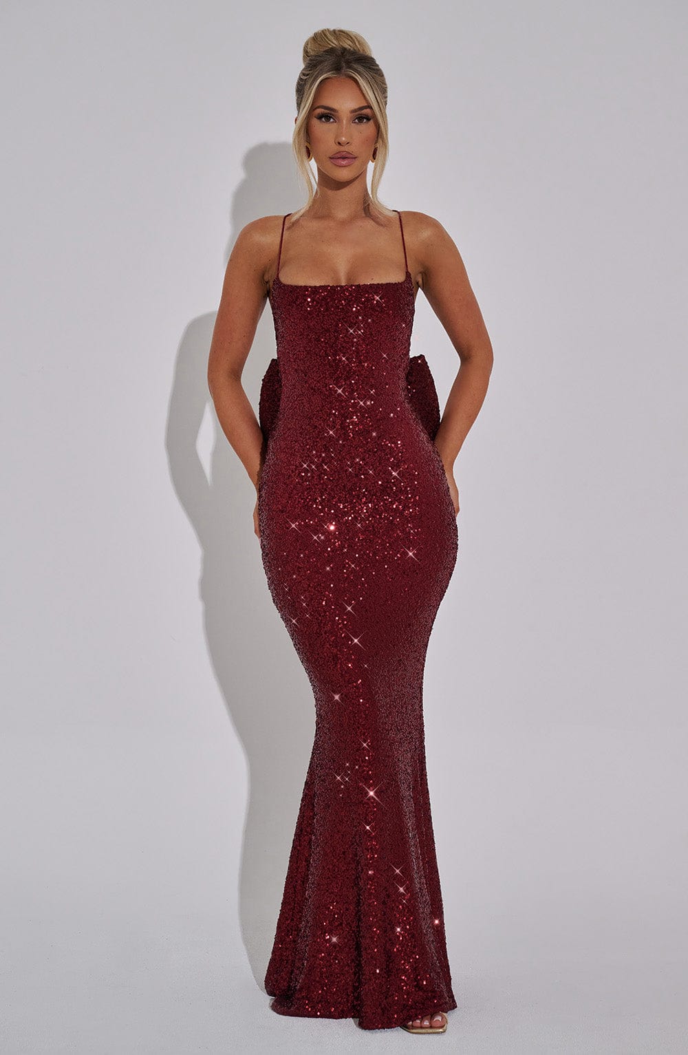 Meridith Maxi Dress - Wine - Napalia