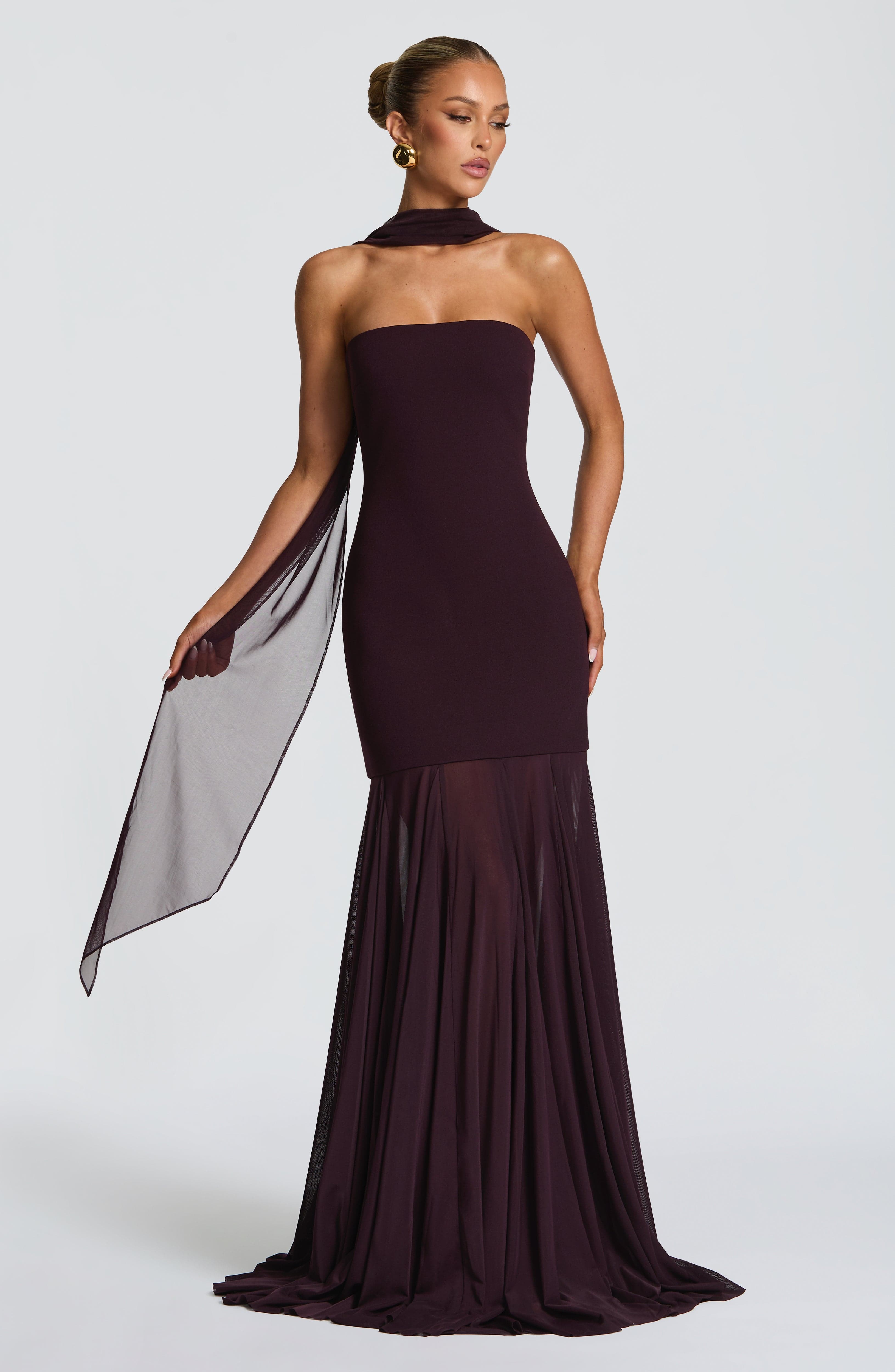 Merritt Gown - Plum - Napalia