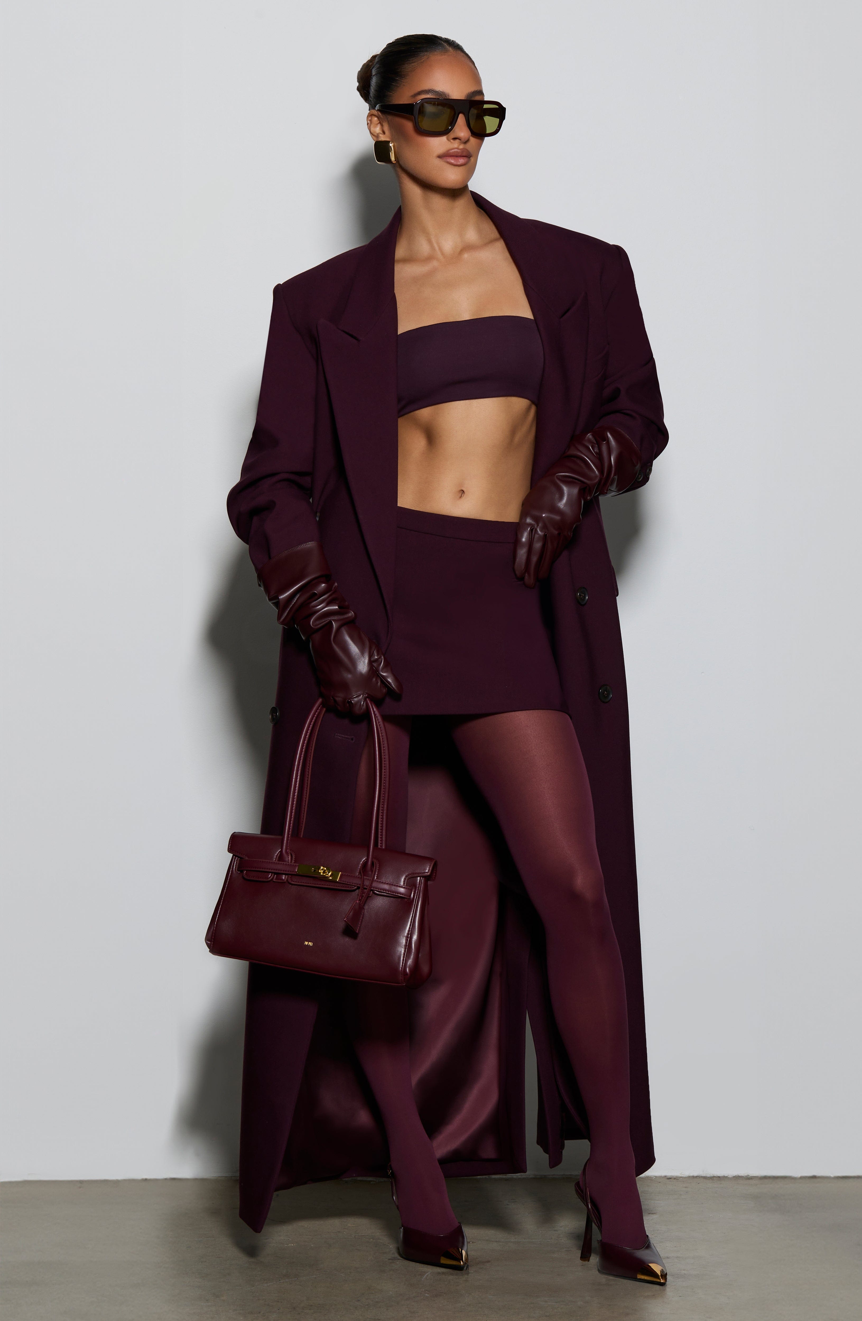 Michelle Coat - Plum - Napalia