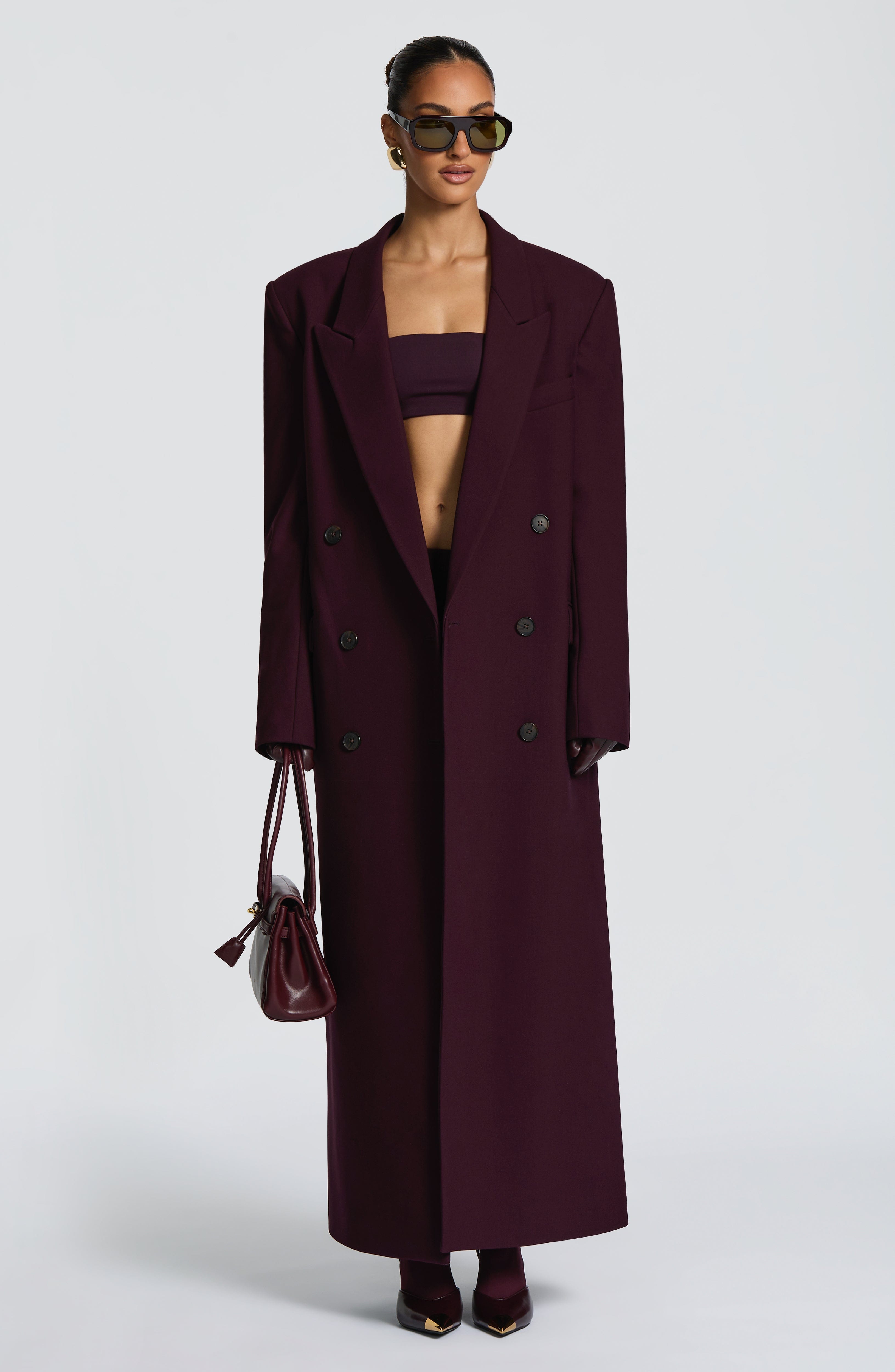 Michelle Coat - Plum - Napalia