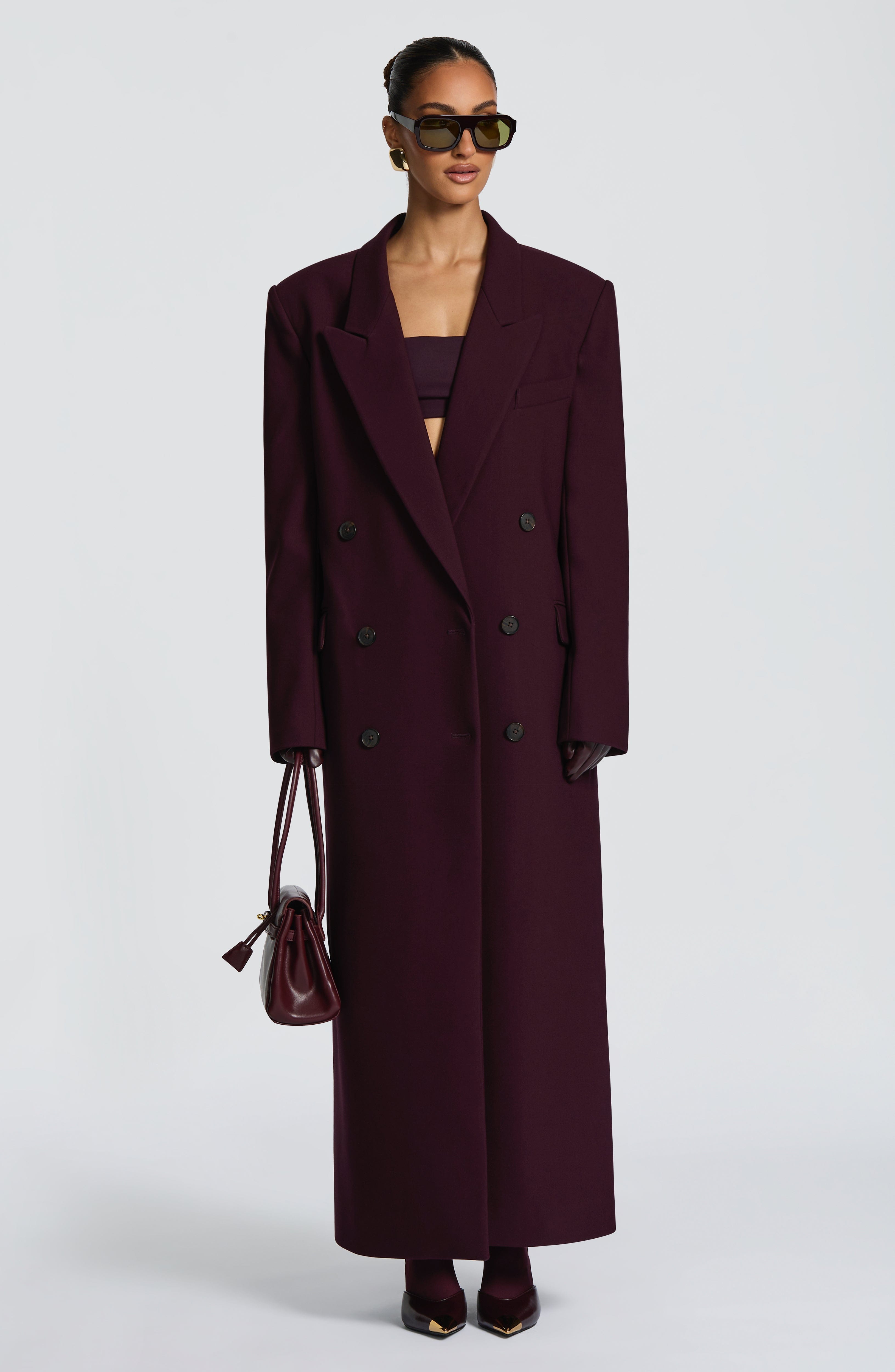 Michelle Coat - Plum - Napalia