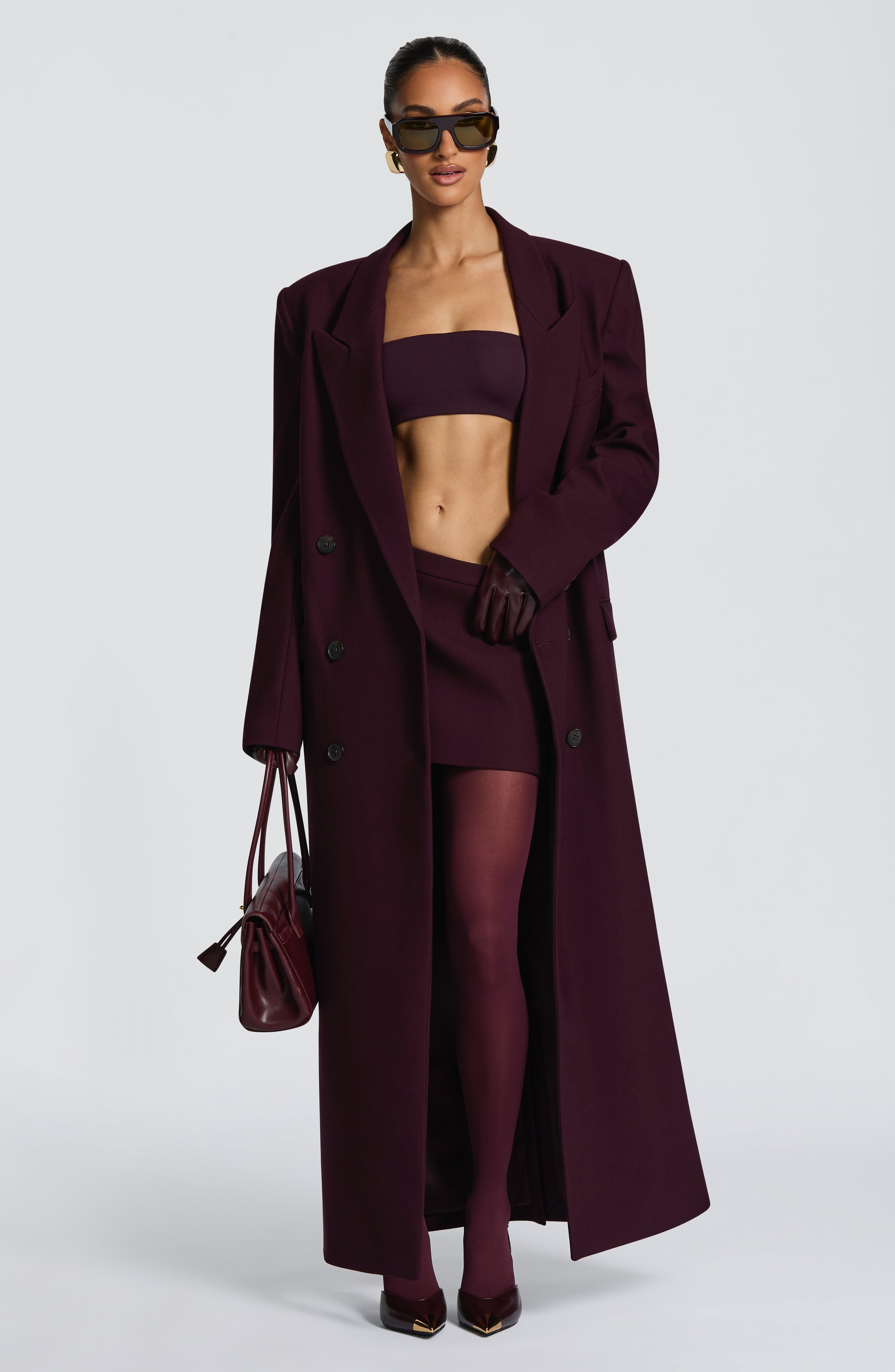 Michelle Coat - Plum - Napalia