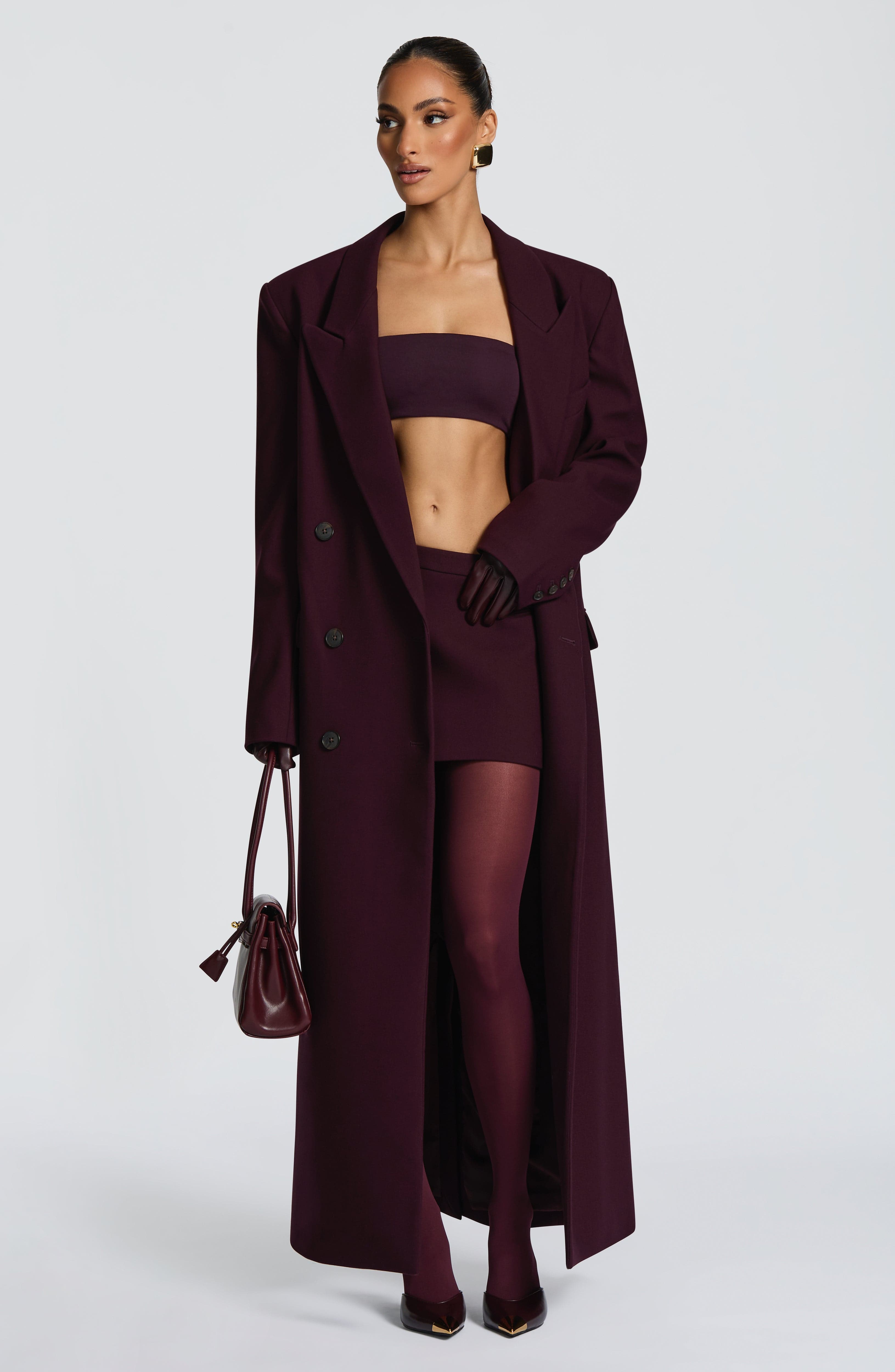 Michelle Coat - Plum - Napalia