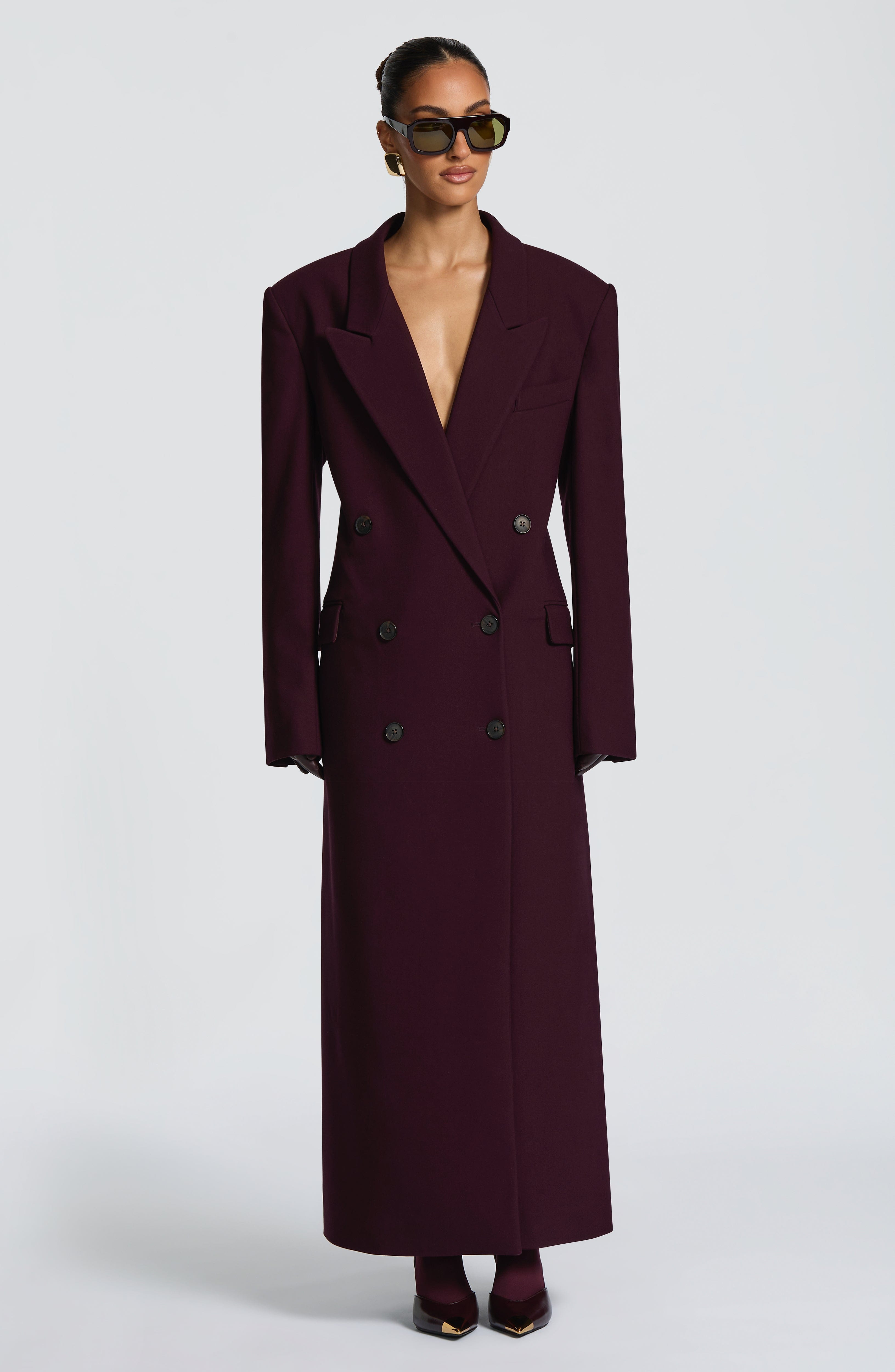 Michelle Coat - Plum - Napalia