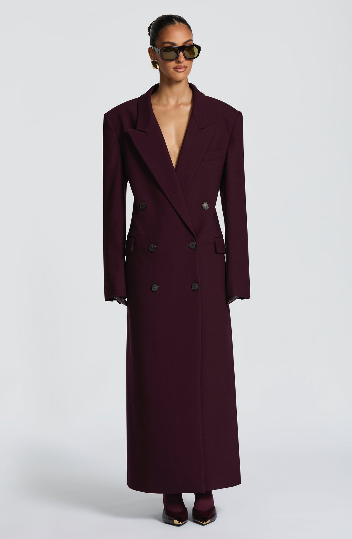 Michelle Coat - Plum - Napalia