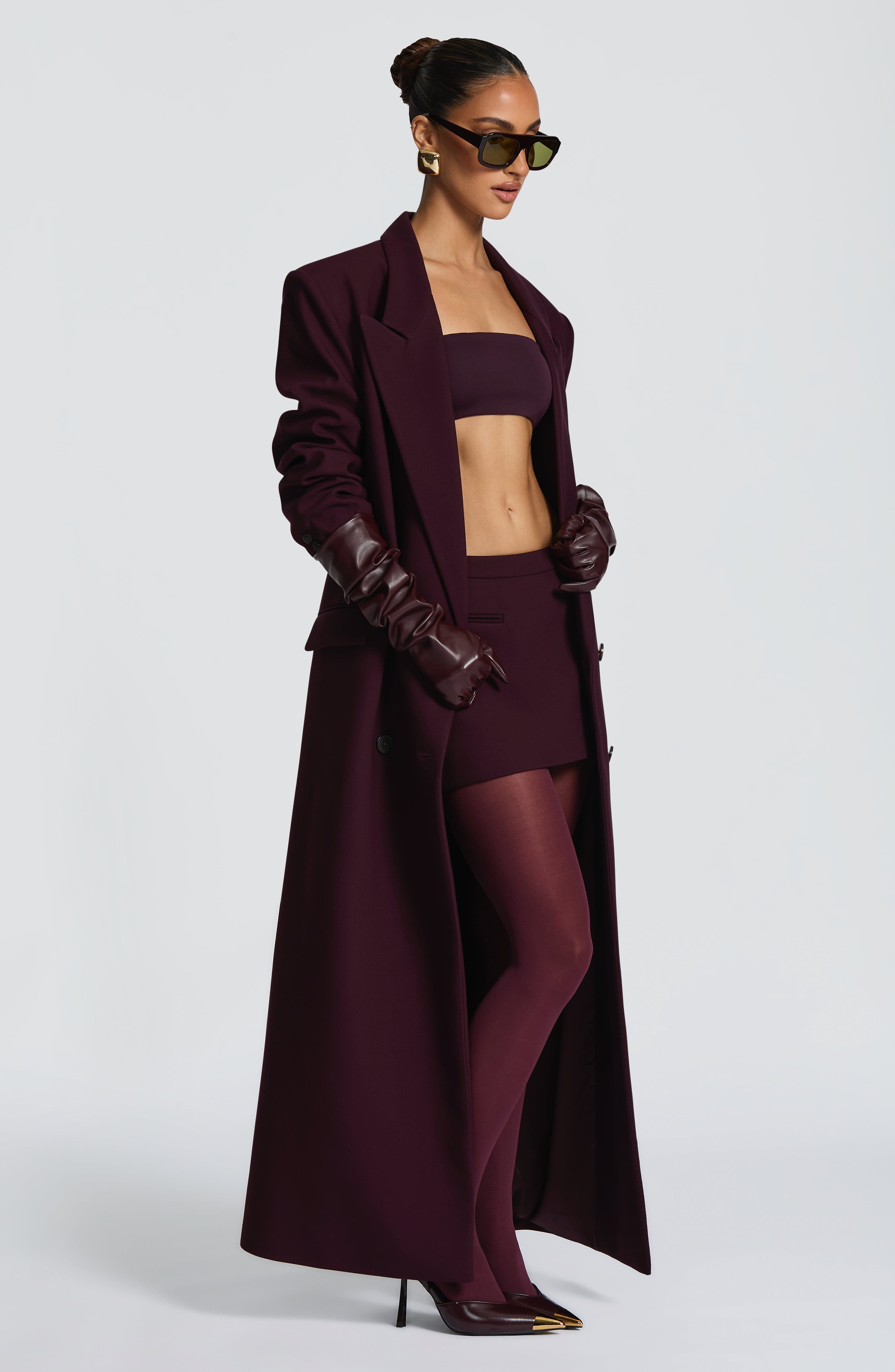 Michelle Coat - Plum - Napalia