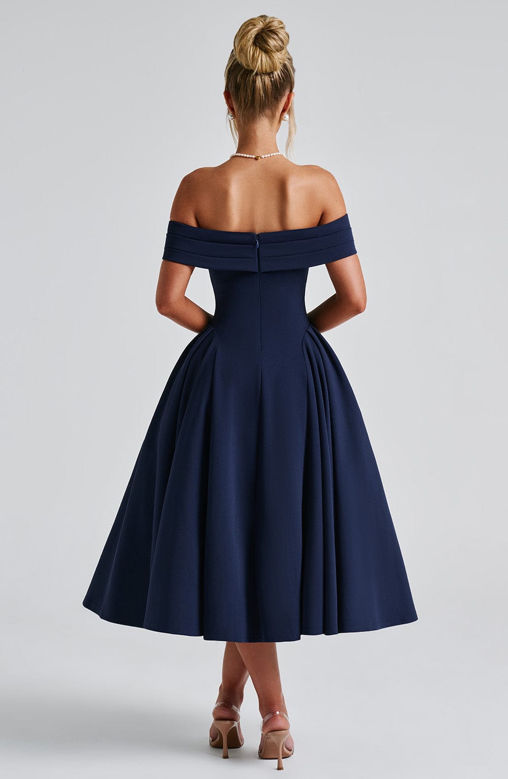 Miranda Midi Dress - Navy - Napalia