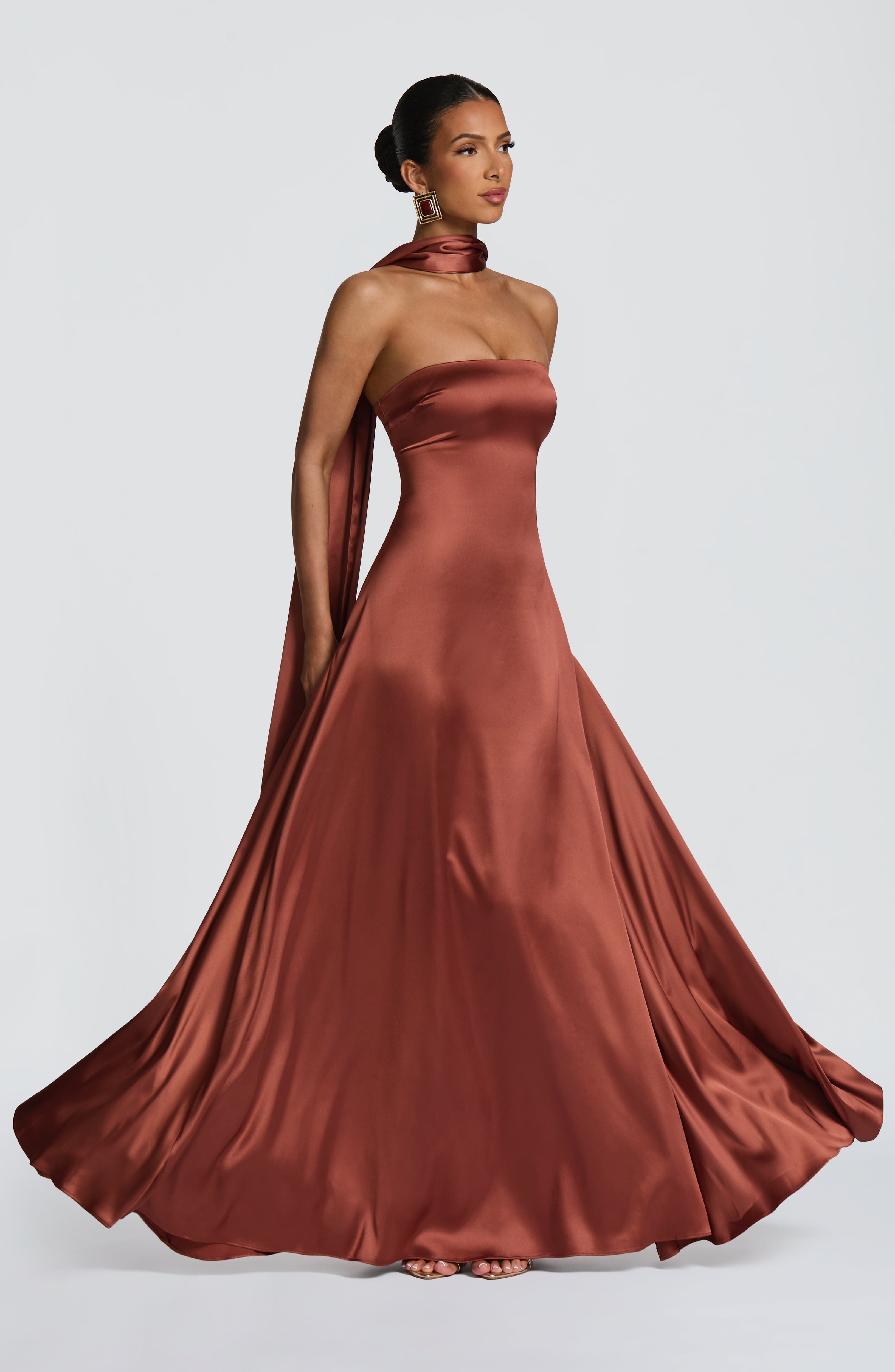 Morven Maxi Dress - Rust - Napalia