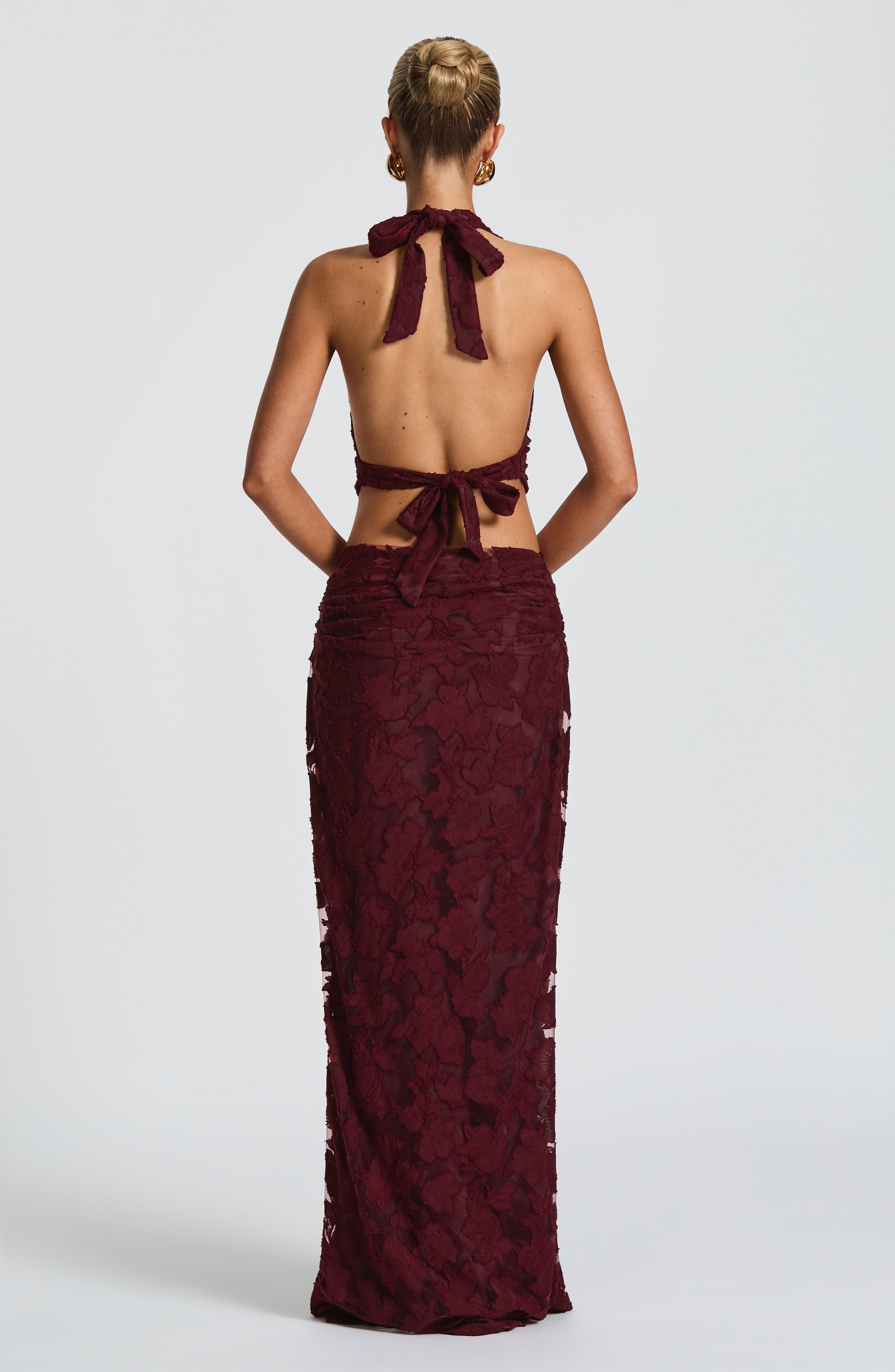 Myra Maxi Skirt - Cherry Lacquer - Napalia