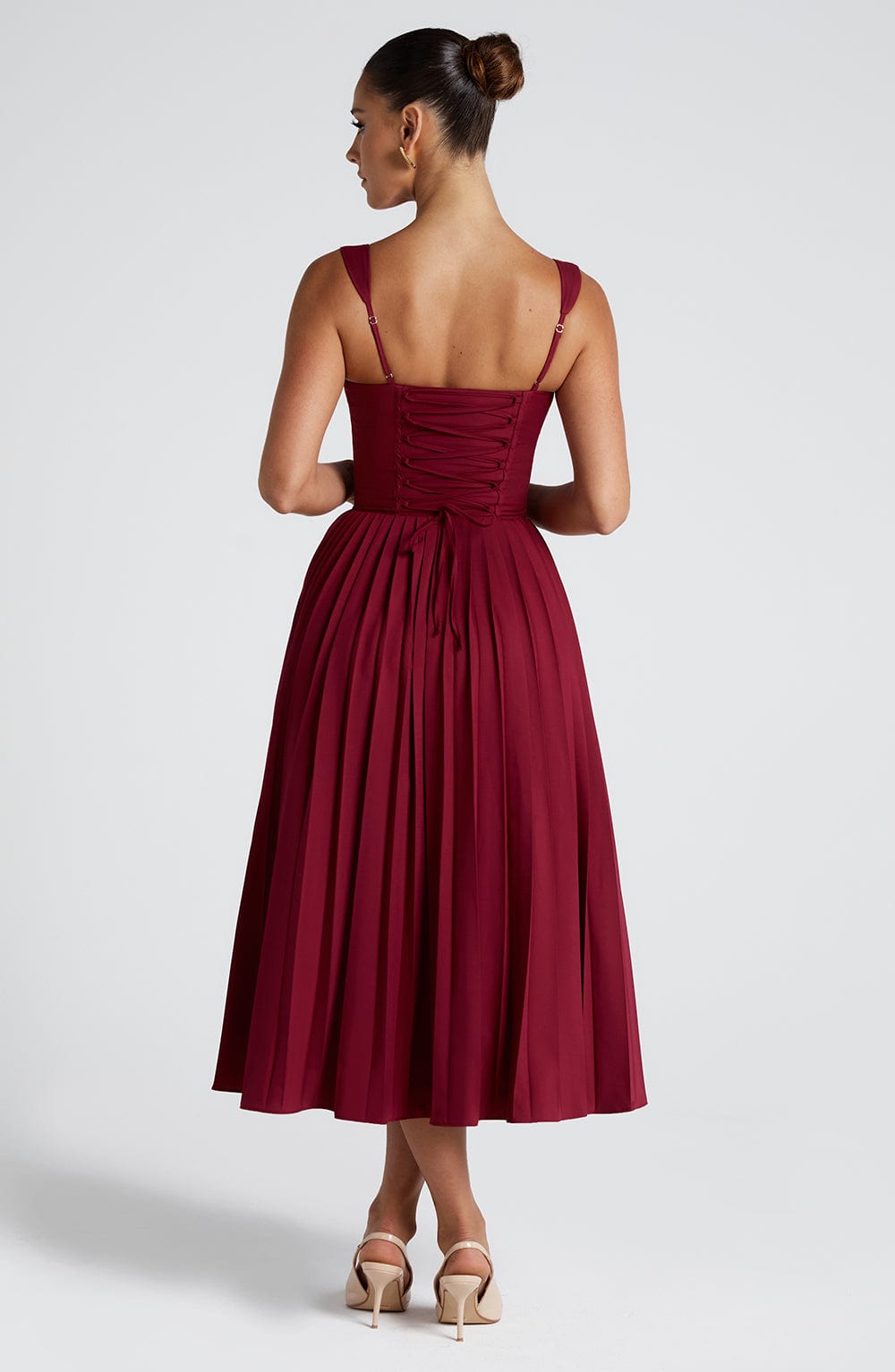 Natassia Midi Dress - Berry - Napalia