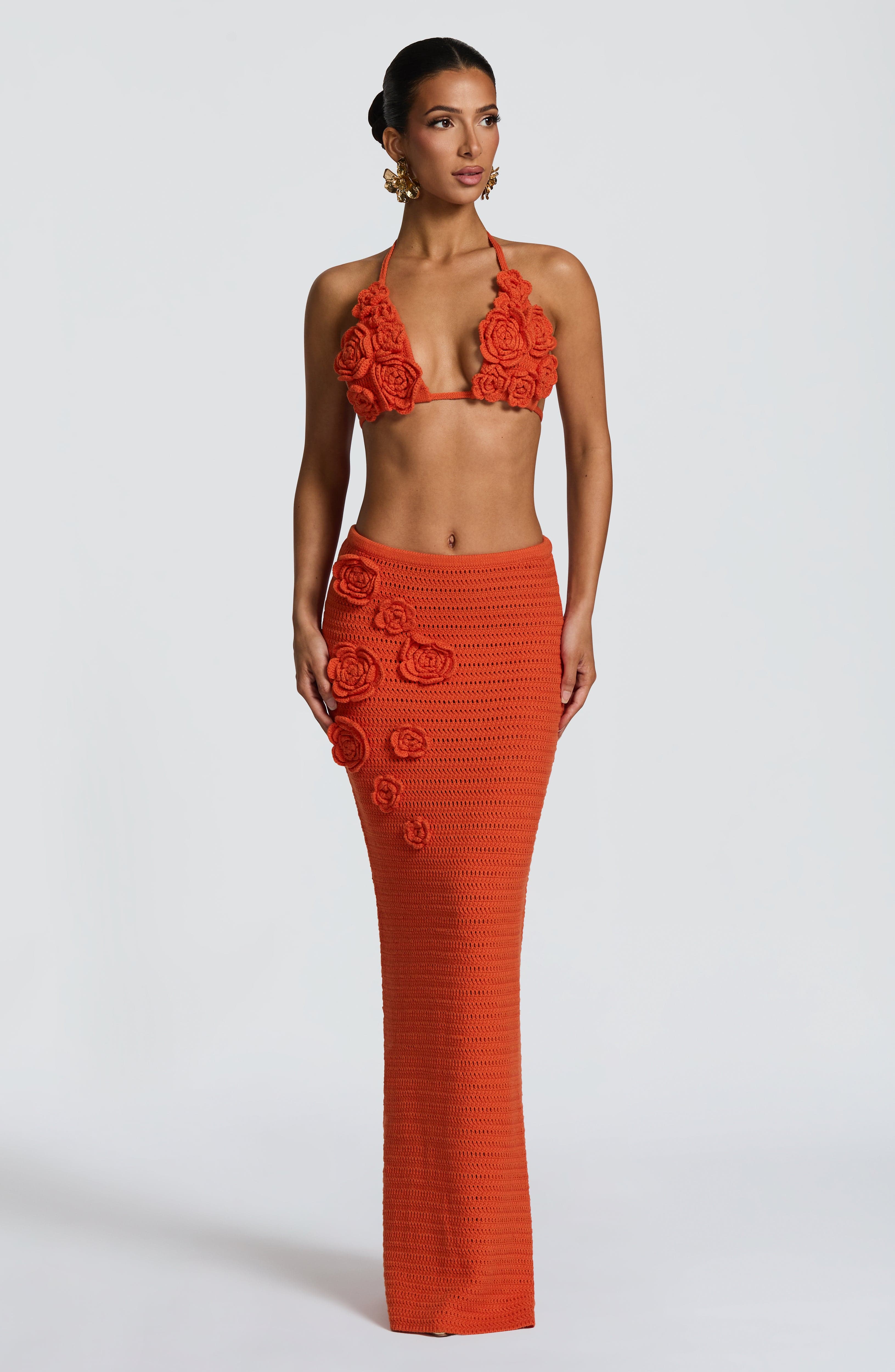 Nerida Maxi Skirt - Orange - Napalia