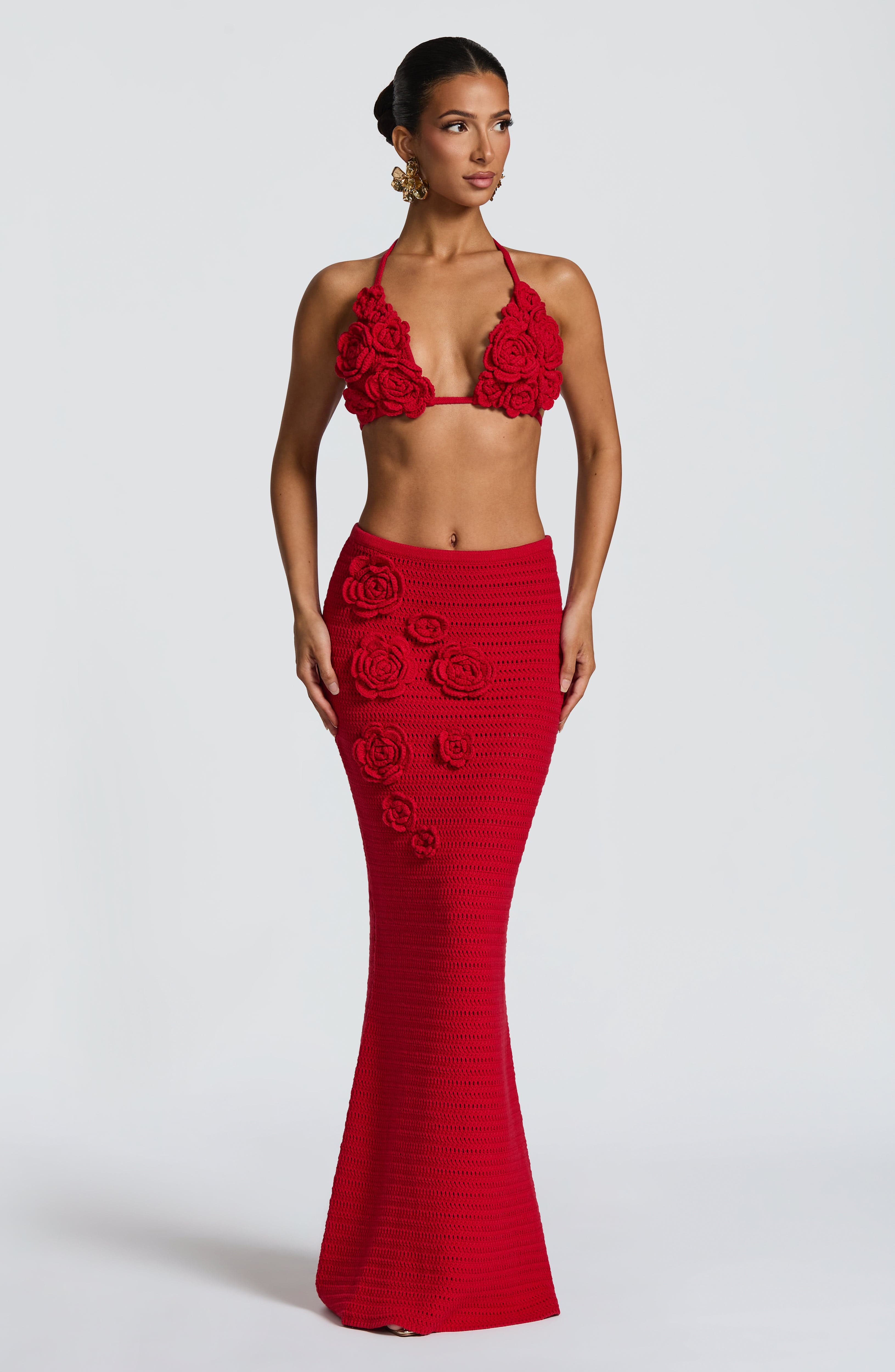 Nerida Maxi Skirt - Red - Napalia