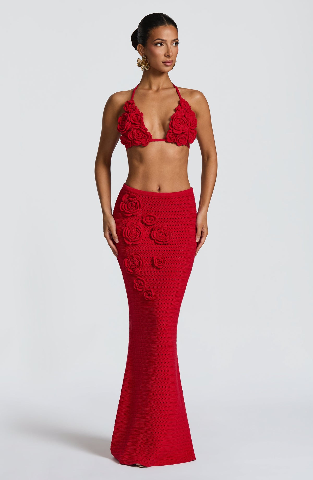 Nerida Maxi Skirt - Red - Napalia