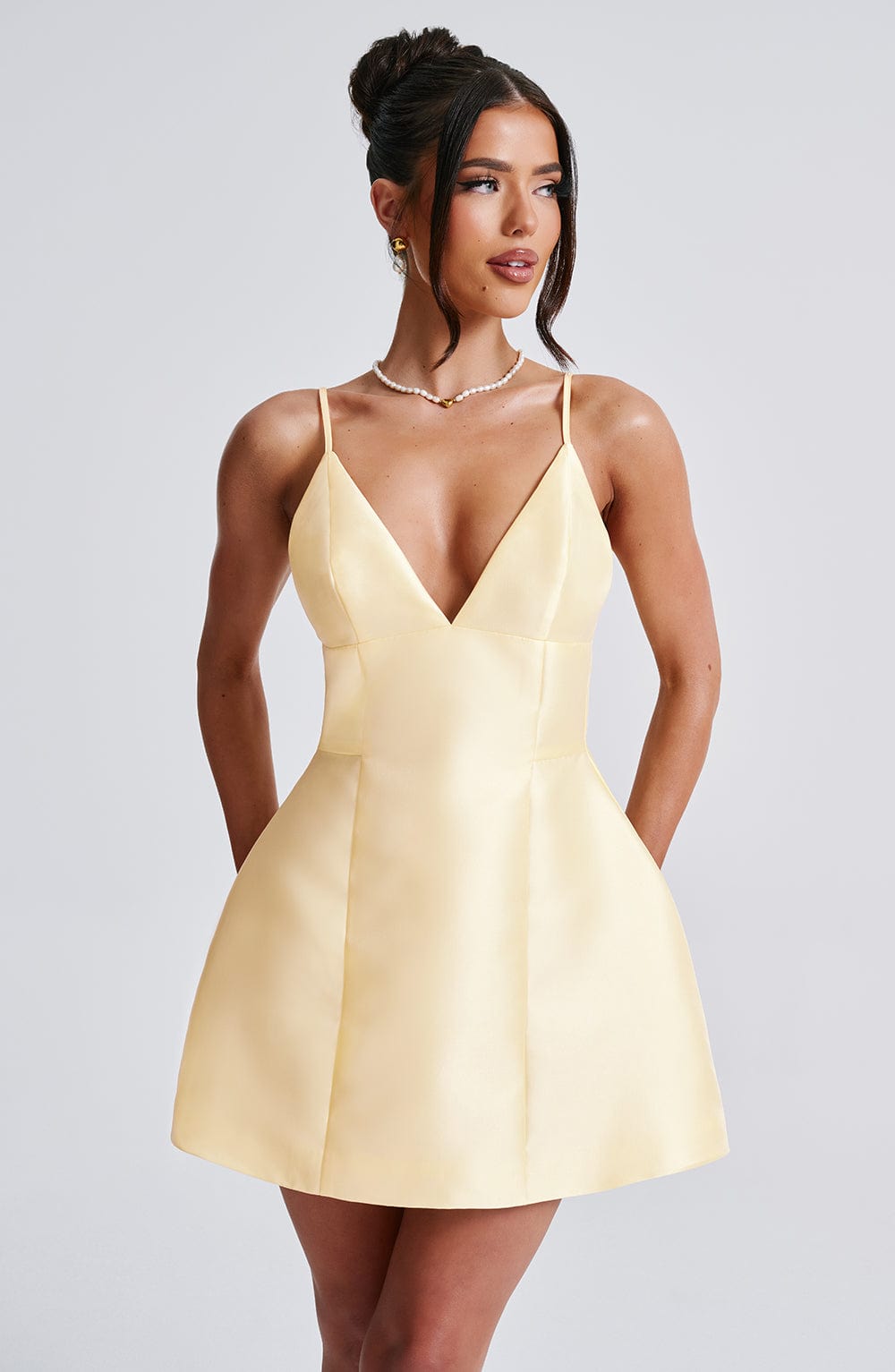 Nicole Mini Dress - Lemon - Napalia