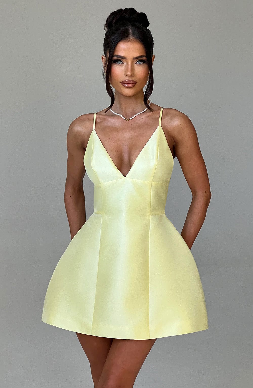 Nicole Mini Dress - Lemon - Napalia