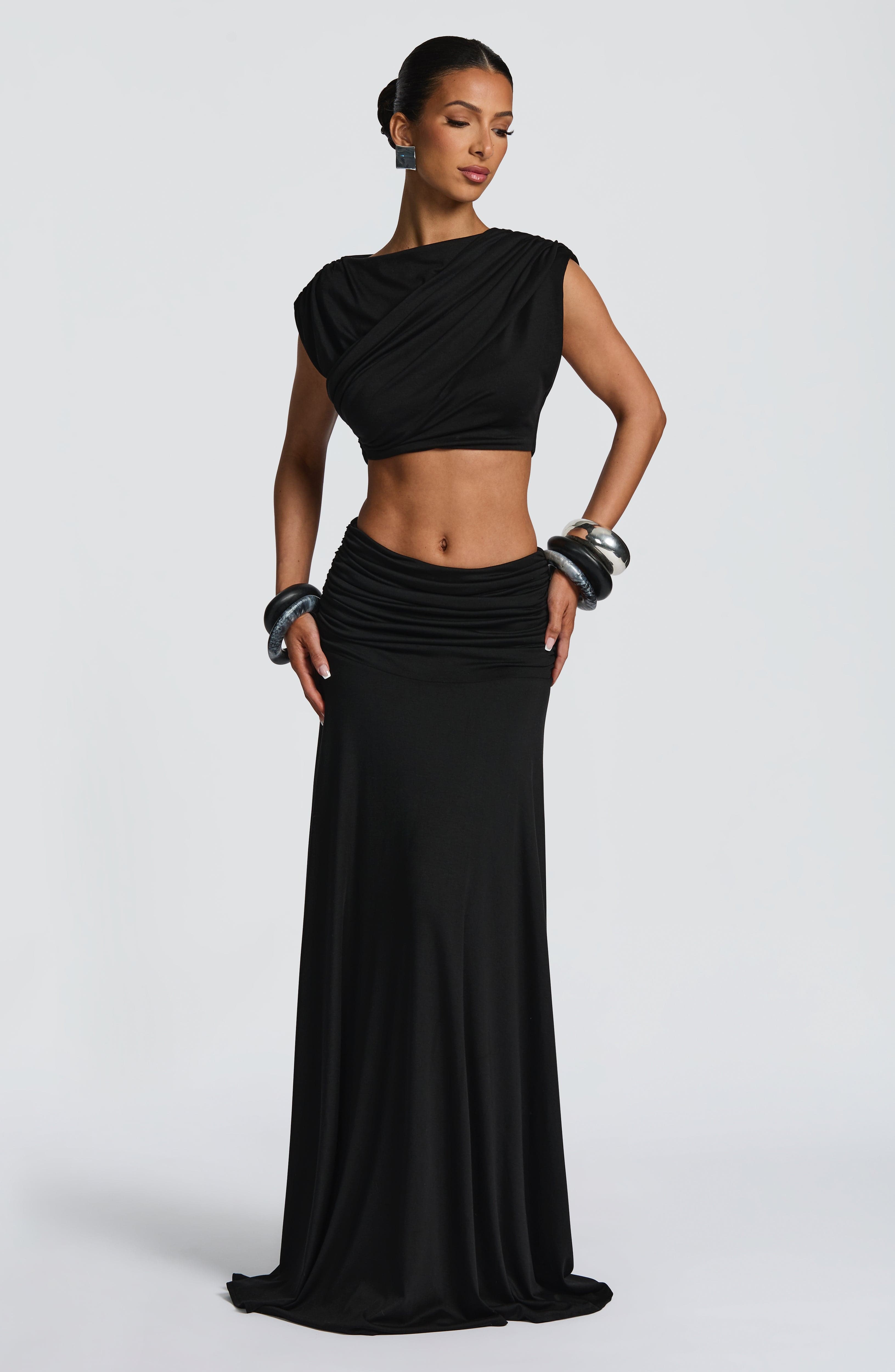Paige Maxi Skirt - Black - Napalia