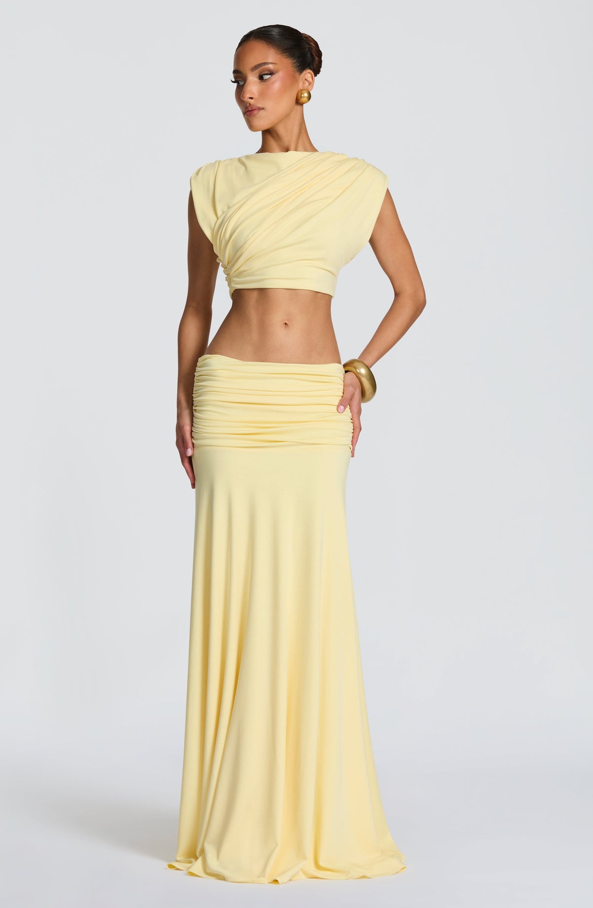 Paige Maxi Skirt - Lemon - Napalia