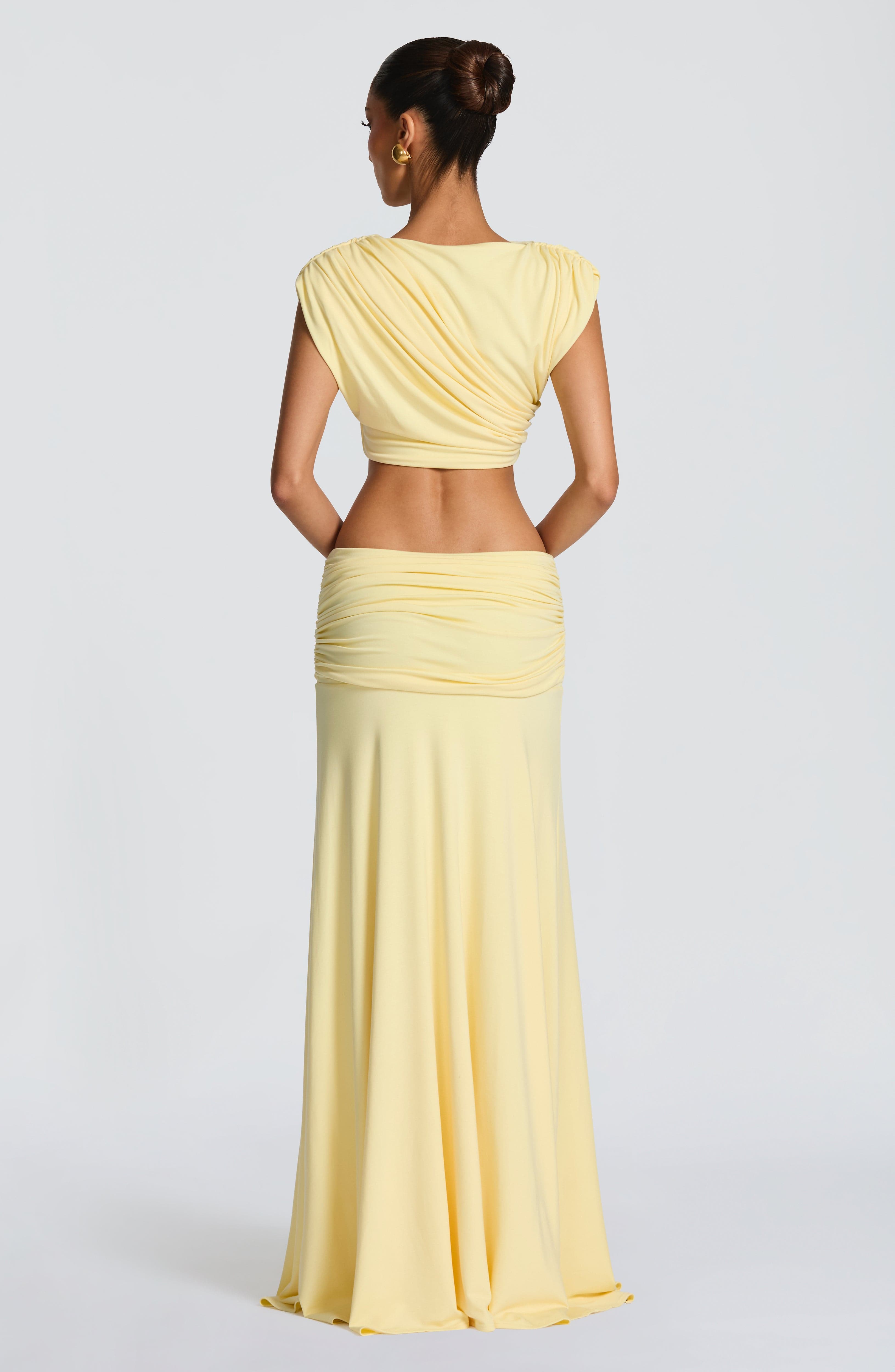 Paige Maxi Skirt - Lemon - Napalia