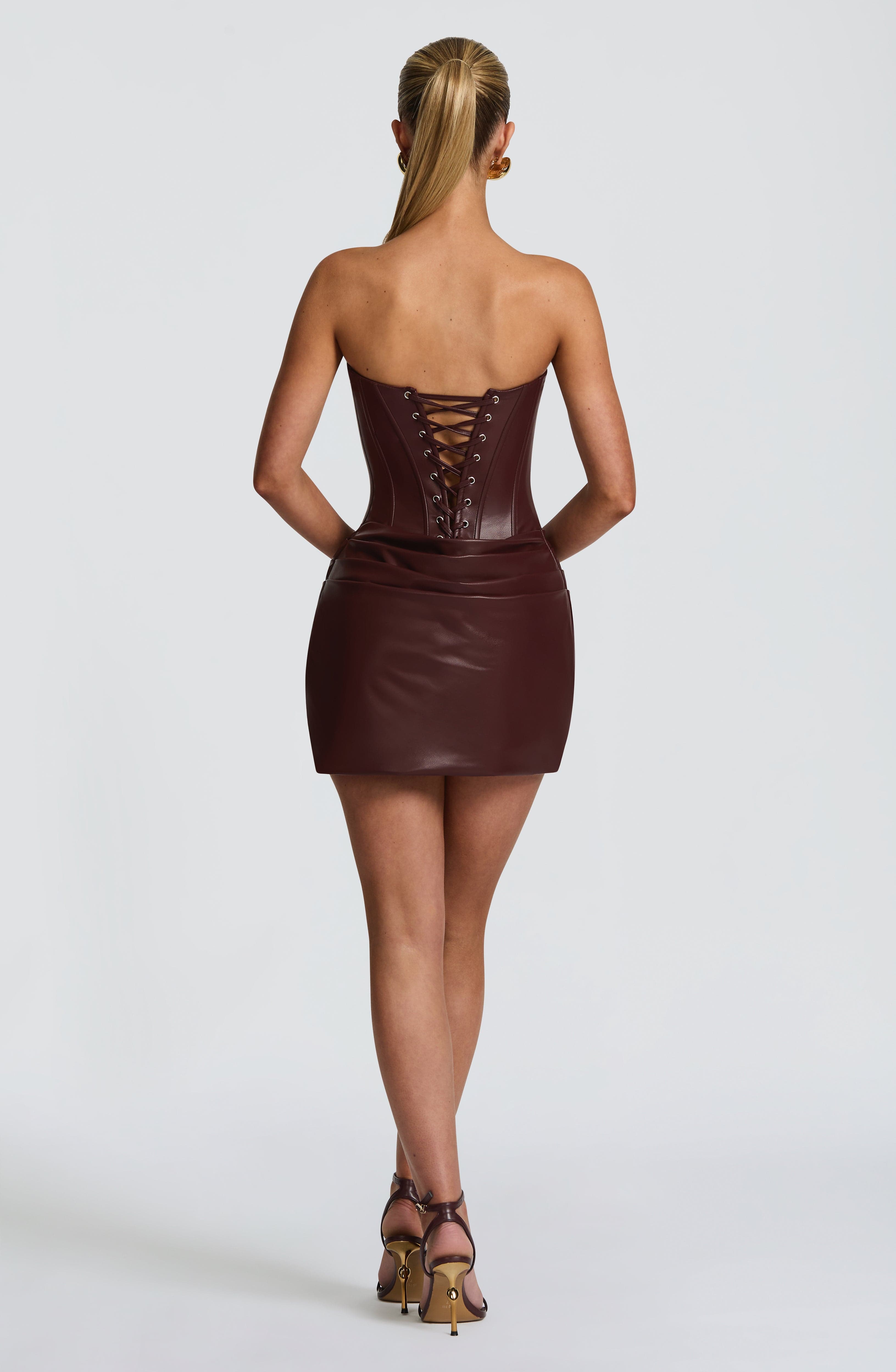 Palmer Mini Dress - Burgundy - Napalia