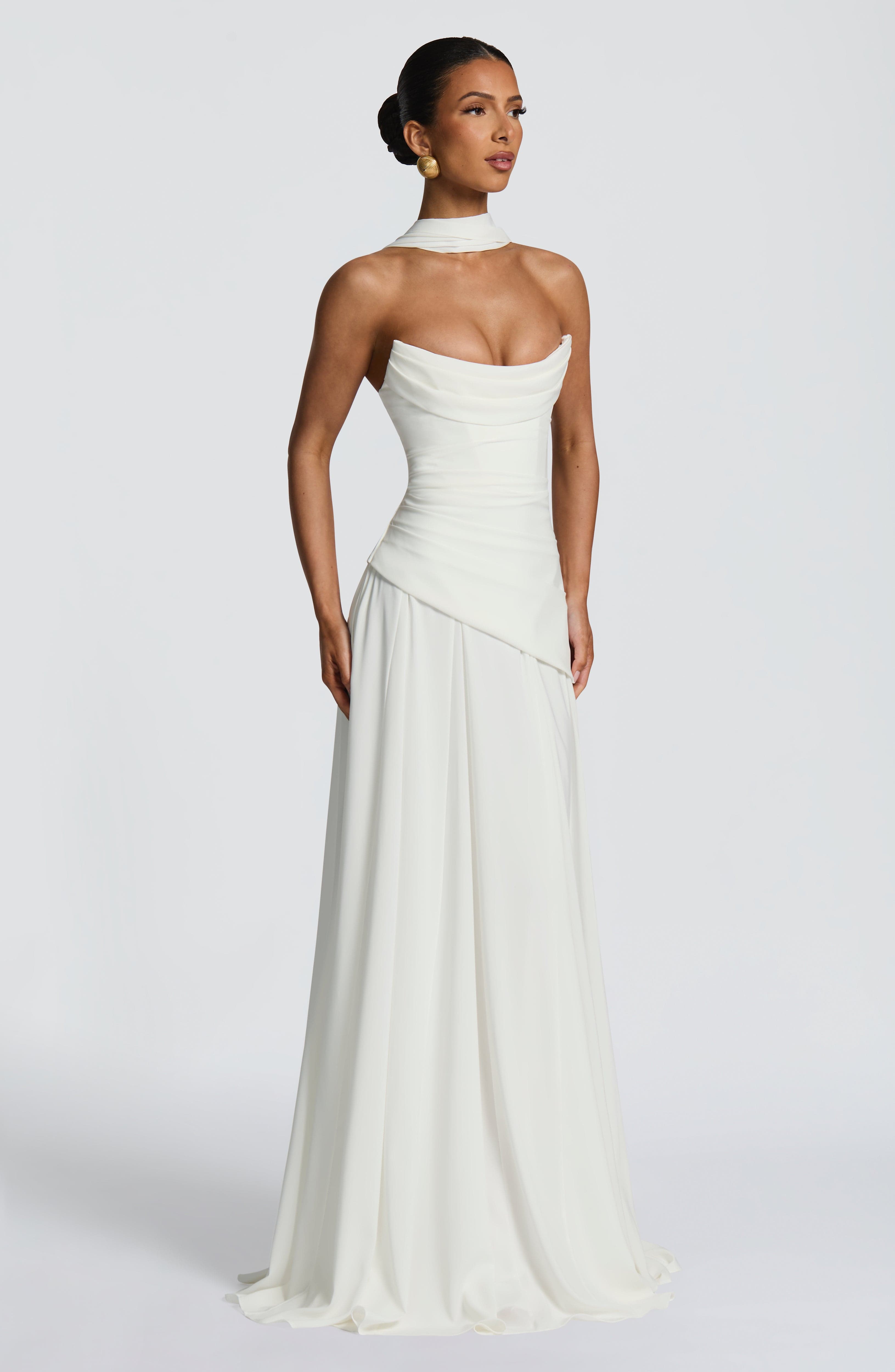 Patricia Maxi Dress - Ivory - Napalia