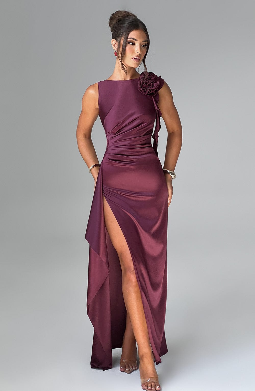 Peggy Maxi Dress - Cherry Lacquer - Napalia