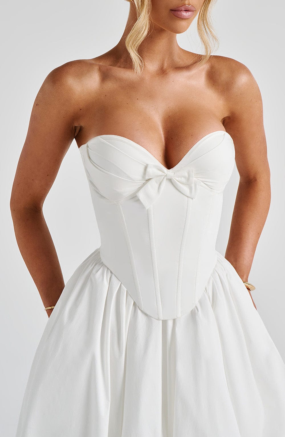 Prim Midi Dress - Ivory - Napalia